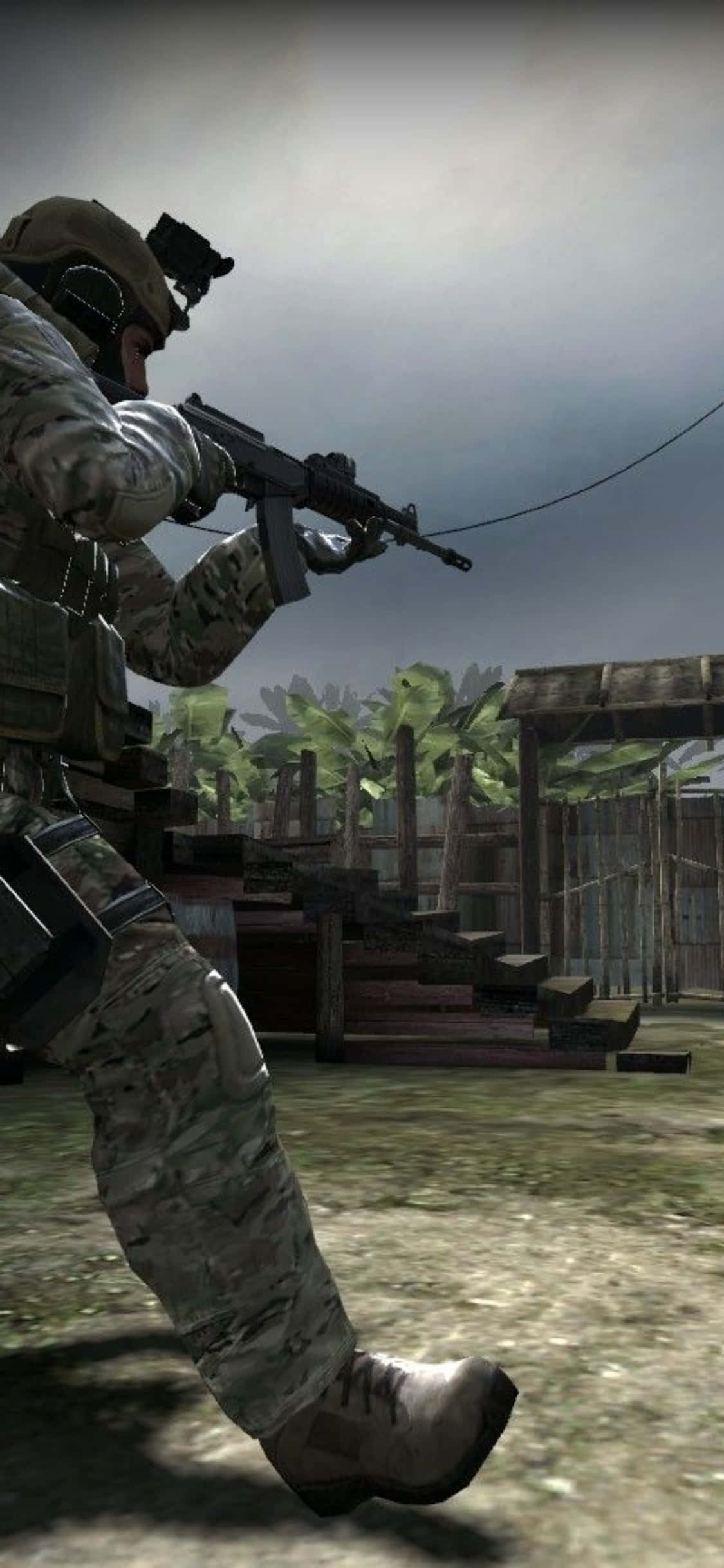 Mærk intensiteten af Counter-Strike Global Offensive på din iPhone XS Wallpapers