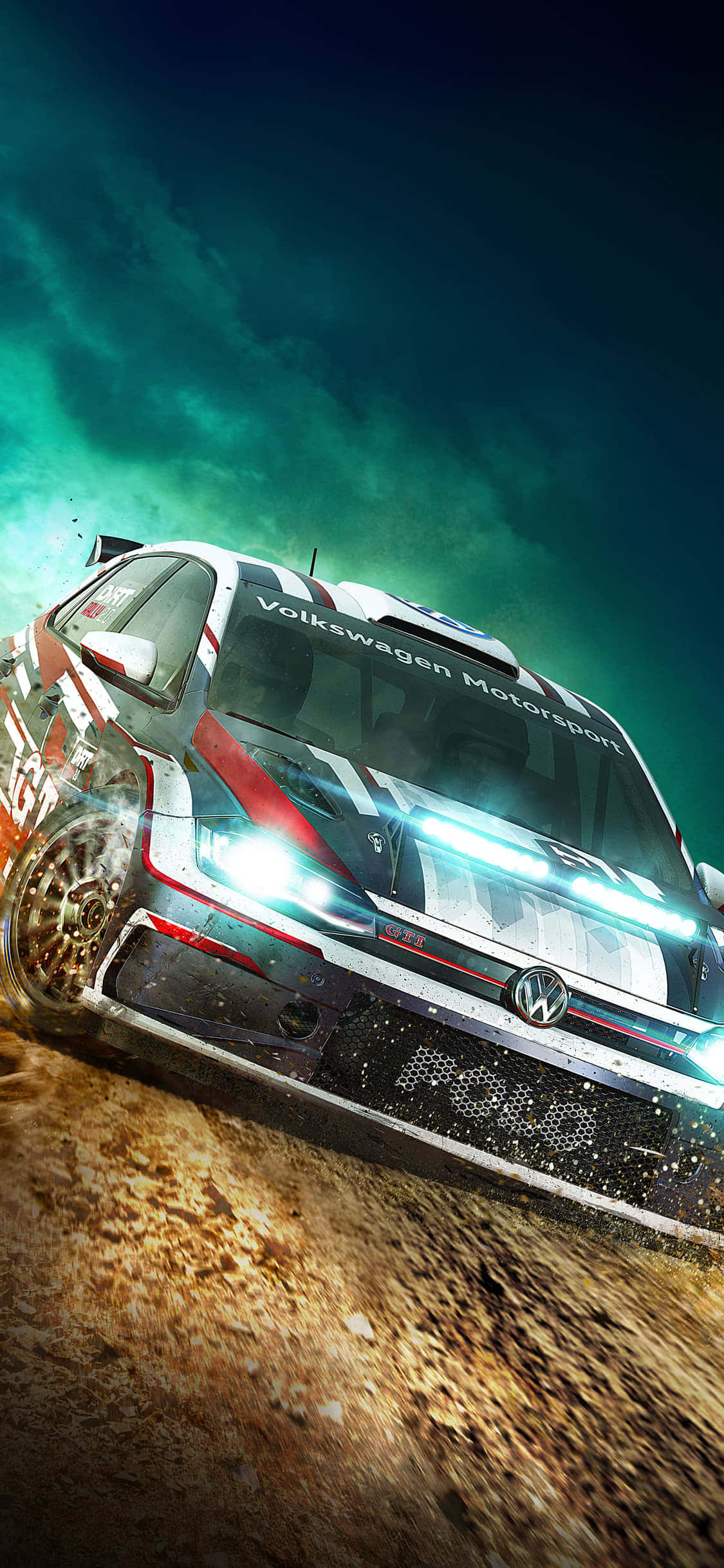Mærk suset ved at sidde bag rattet med Dirt Rally på iPhone Xs Wallpapers