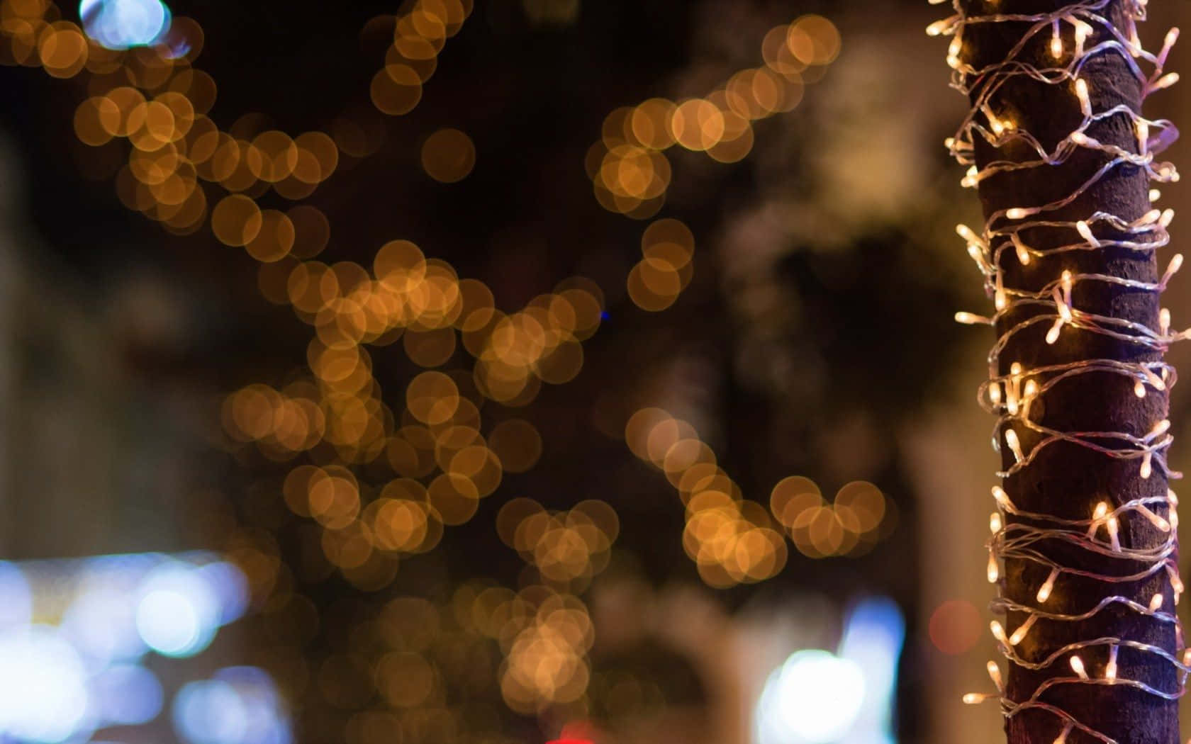 Magisk glød fra julelysdekorationer Wallpapers