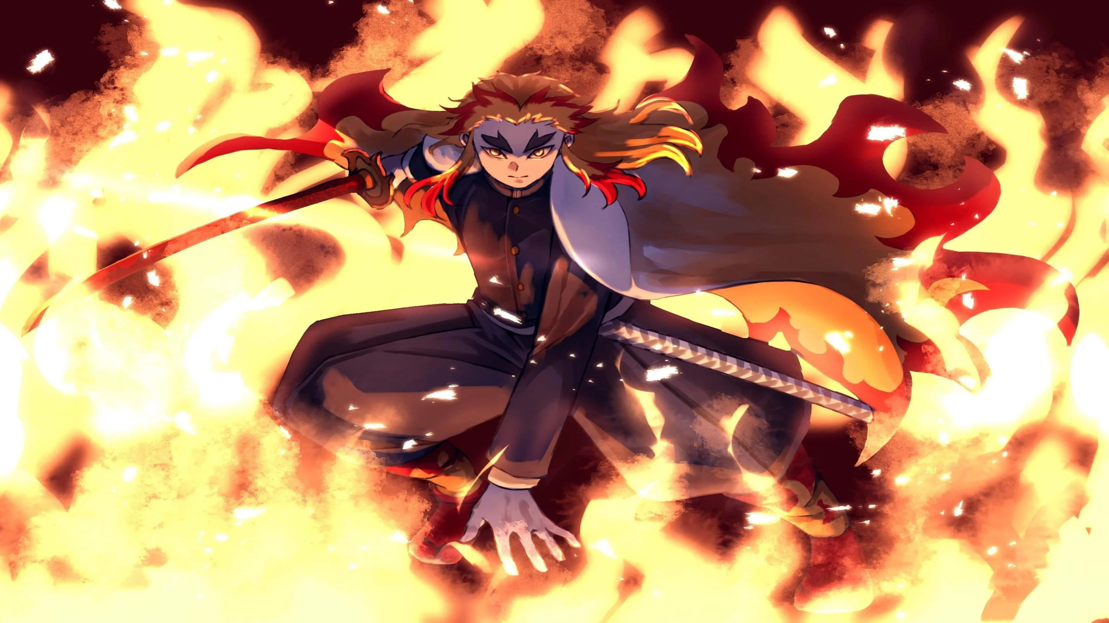 Magisk levende 4K Demon Slayer kunstværk Wallpapers