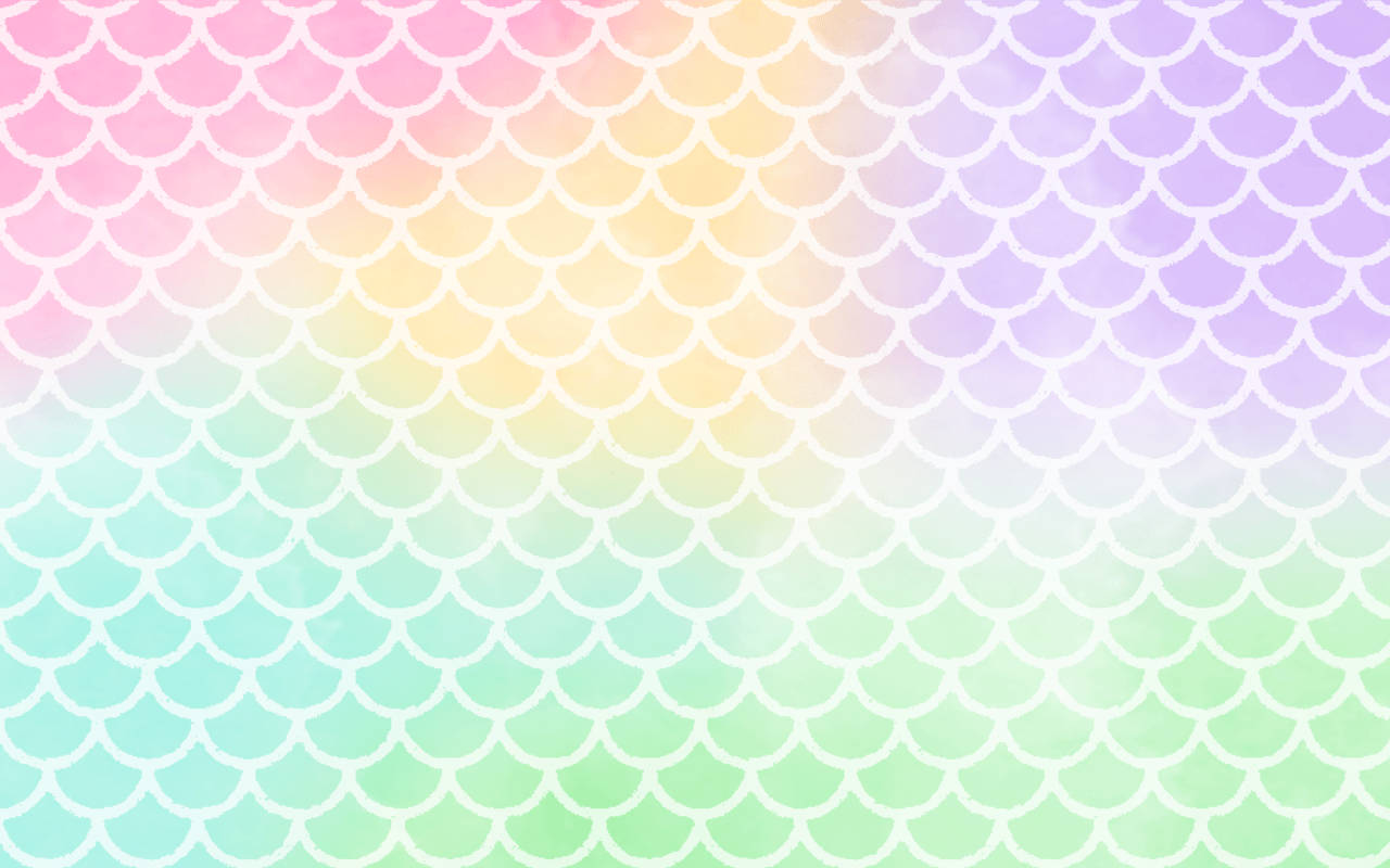Regnbue havfrueskæl mønster tapet — Havfrue Wallpapers