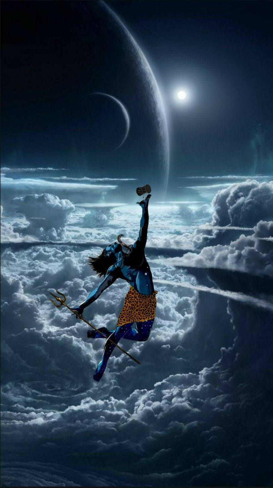 Mahadev Rudra Avatar på himlen Wallpapers