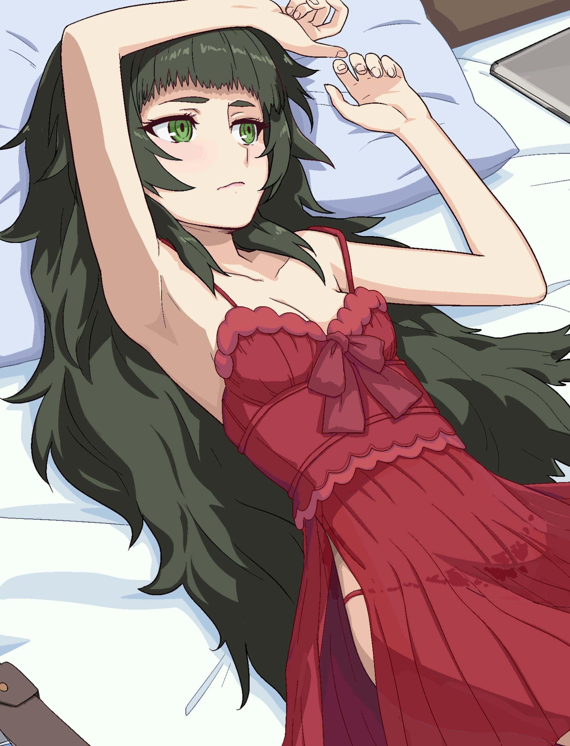 Maho Hiyajo slår en selvsikker positur Wallpapers