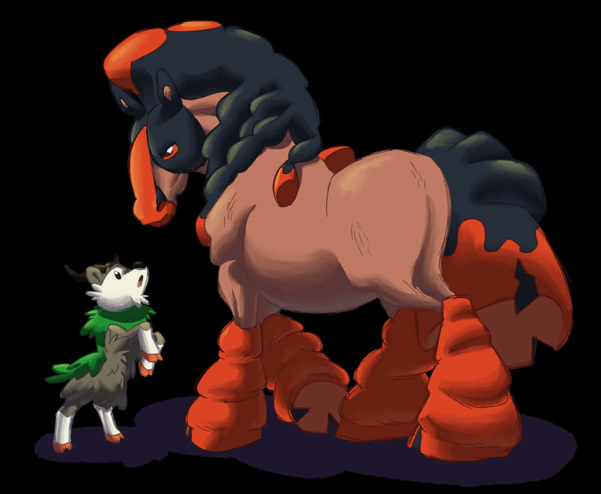 Majestætisk Mudsdale med Skiddo i en spændende positur. Wallpapers