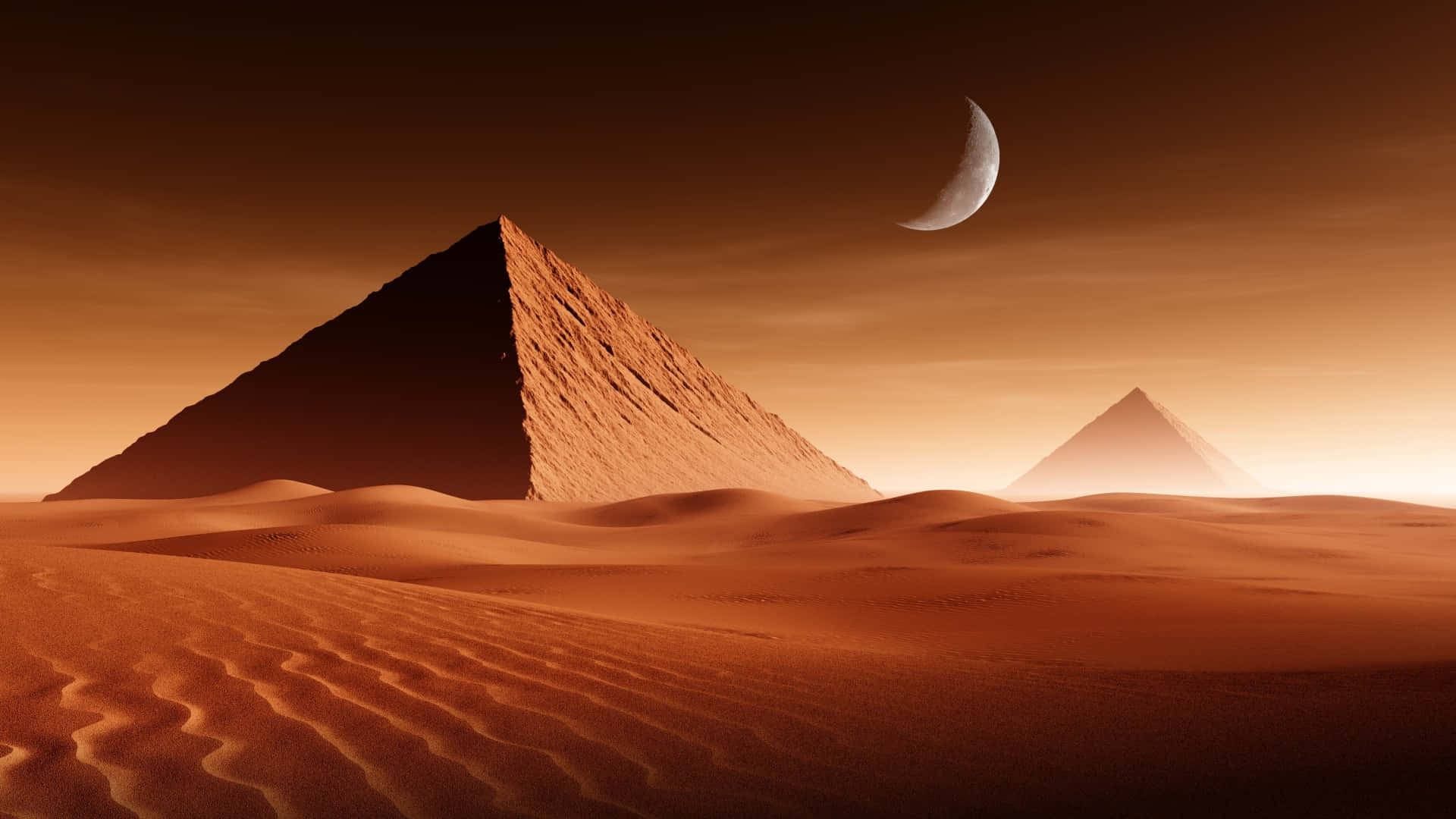 Majestætisk udsigt over de store Giza-pyramider i Egypten Wallpapers