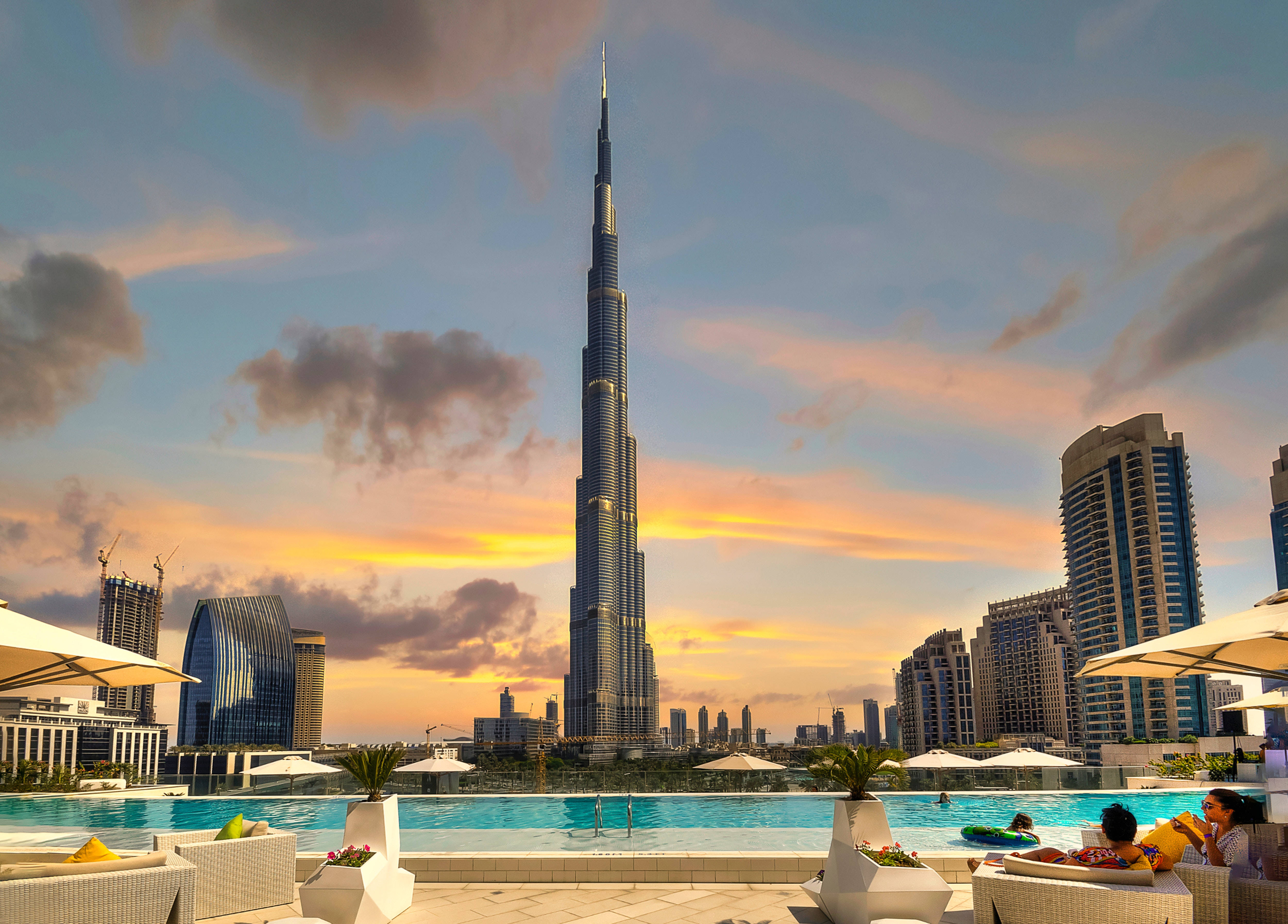 Malerisk Burj Khalifa i Dubai Wallpapers