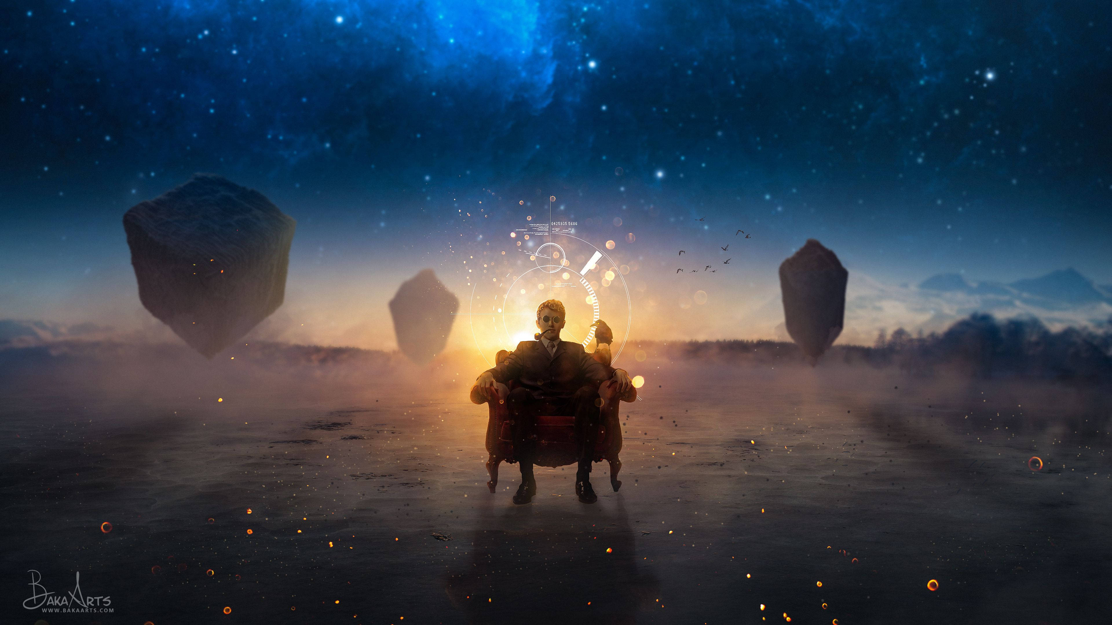 Mand reflekterer over en situation Wallpapers