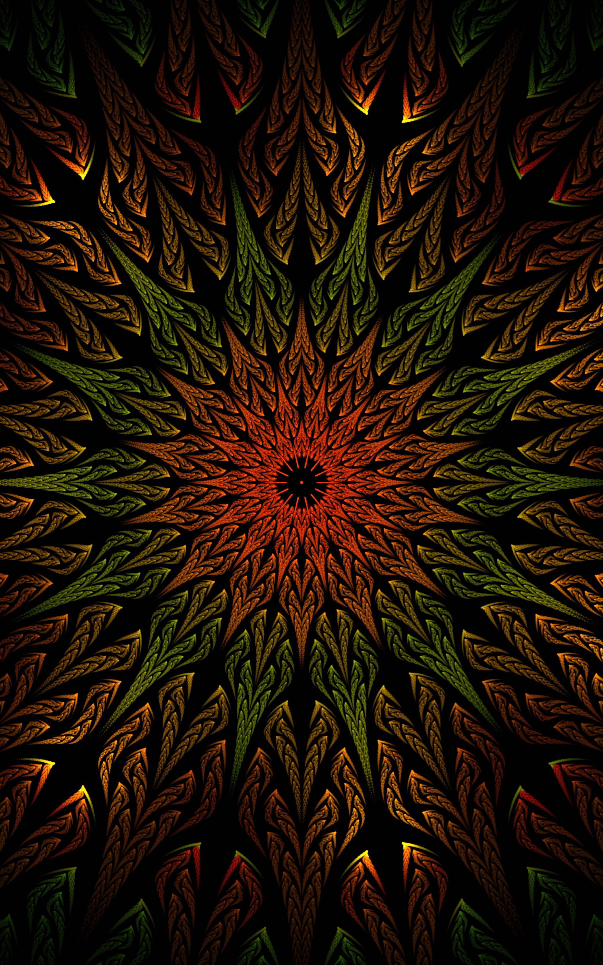 Mandala mørk fraktal Wallpapers