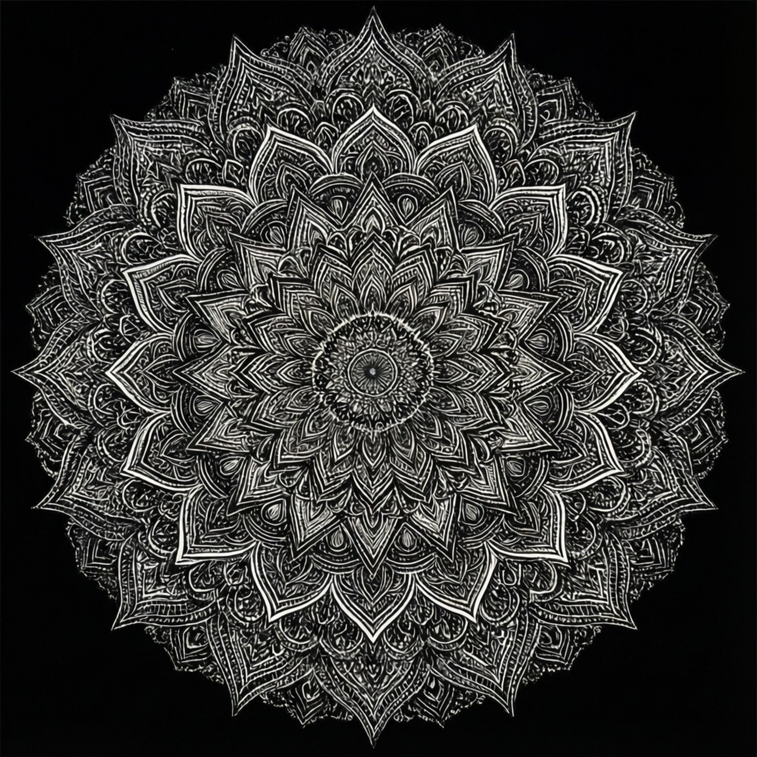 Mandala Sort Hvid Wallpapers