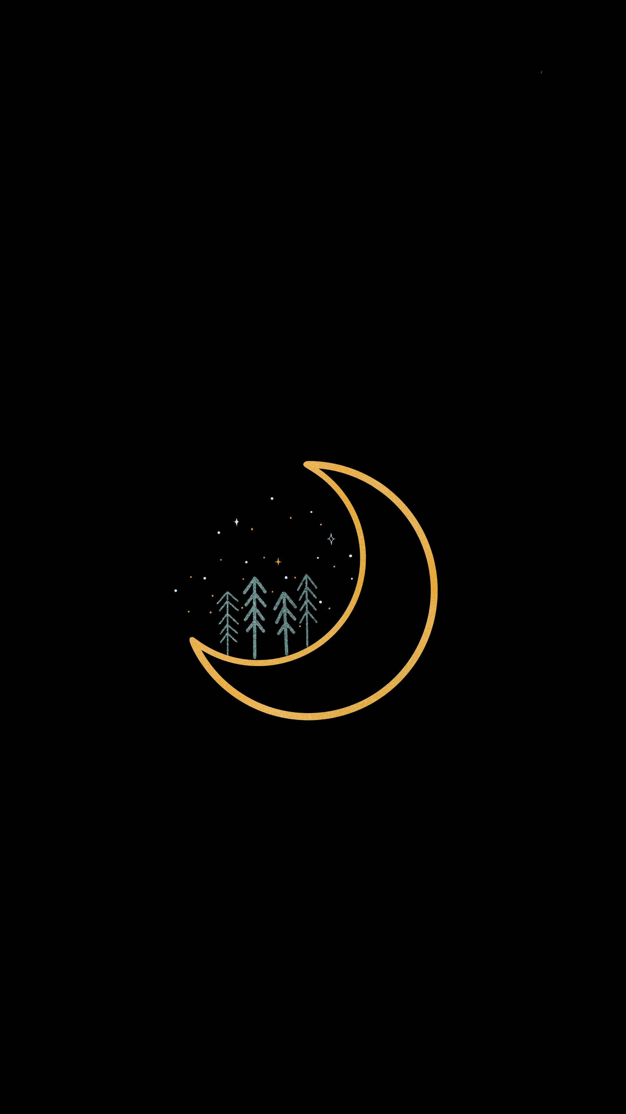 Måne 4K Ultra HD Mørk Telefon Wallpapers