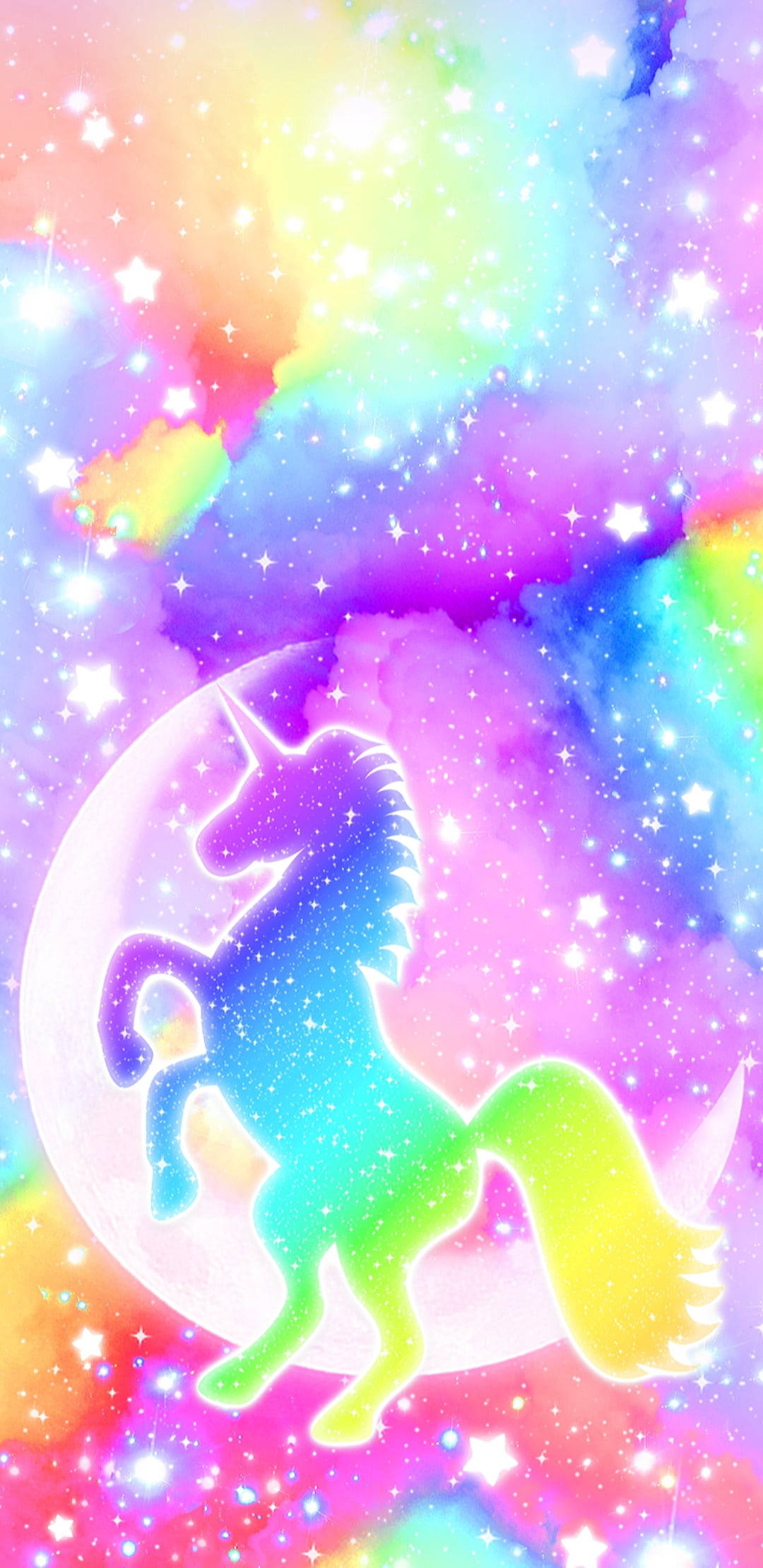 Måne, Glitter og Enhjørninger Wallpapers