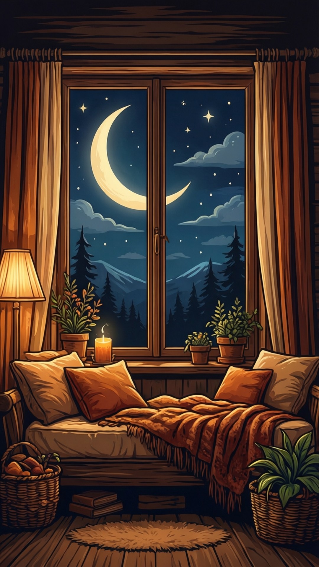 Månen fra vinduet Wallpapers