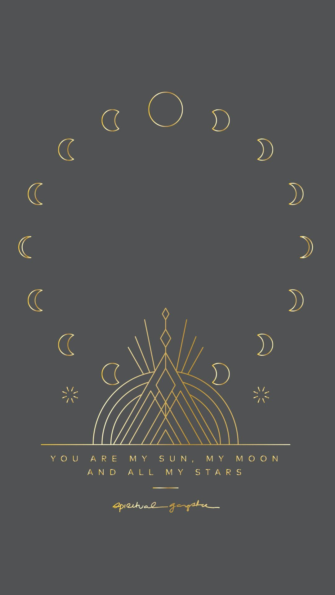 Månens faser spirituel æstetik Wallpapers