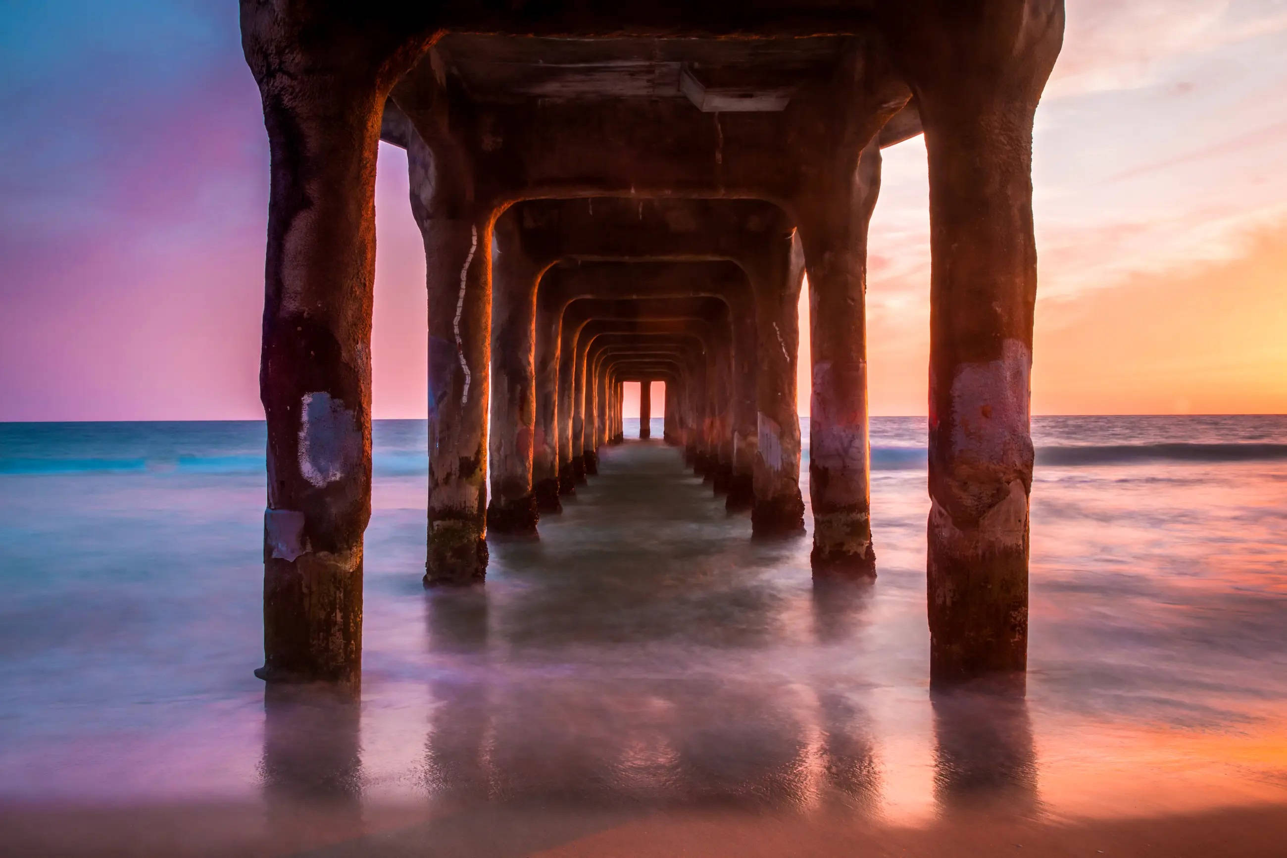 Manhattan Beach Los Angeles solnedgang Wallpapers