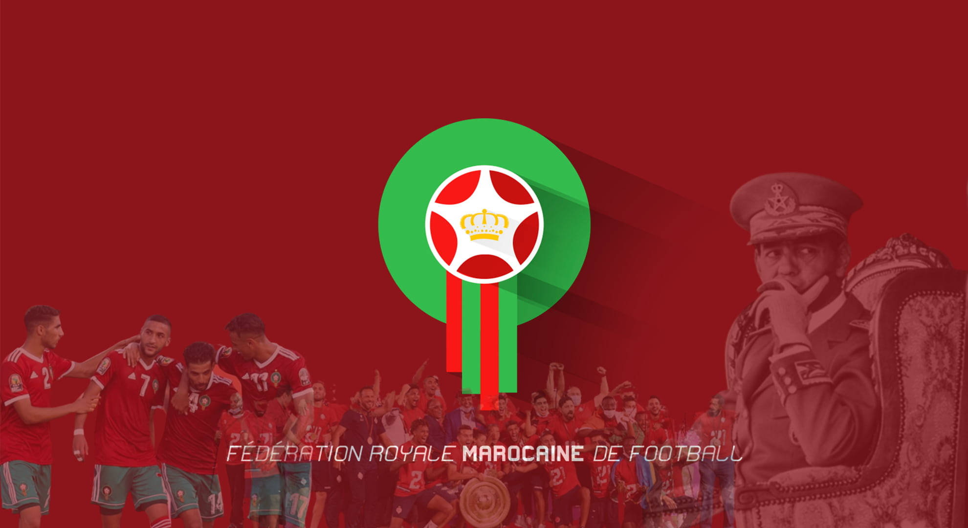 Marokkos fodboldlandsholds logo rød æstetik Wallpapers