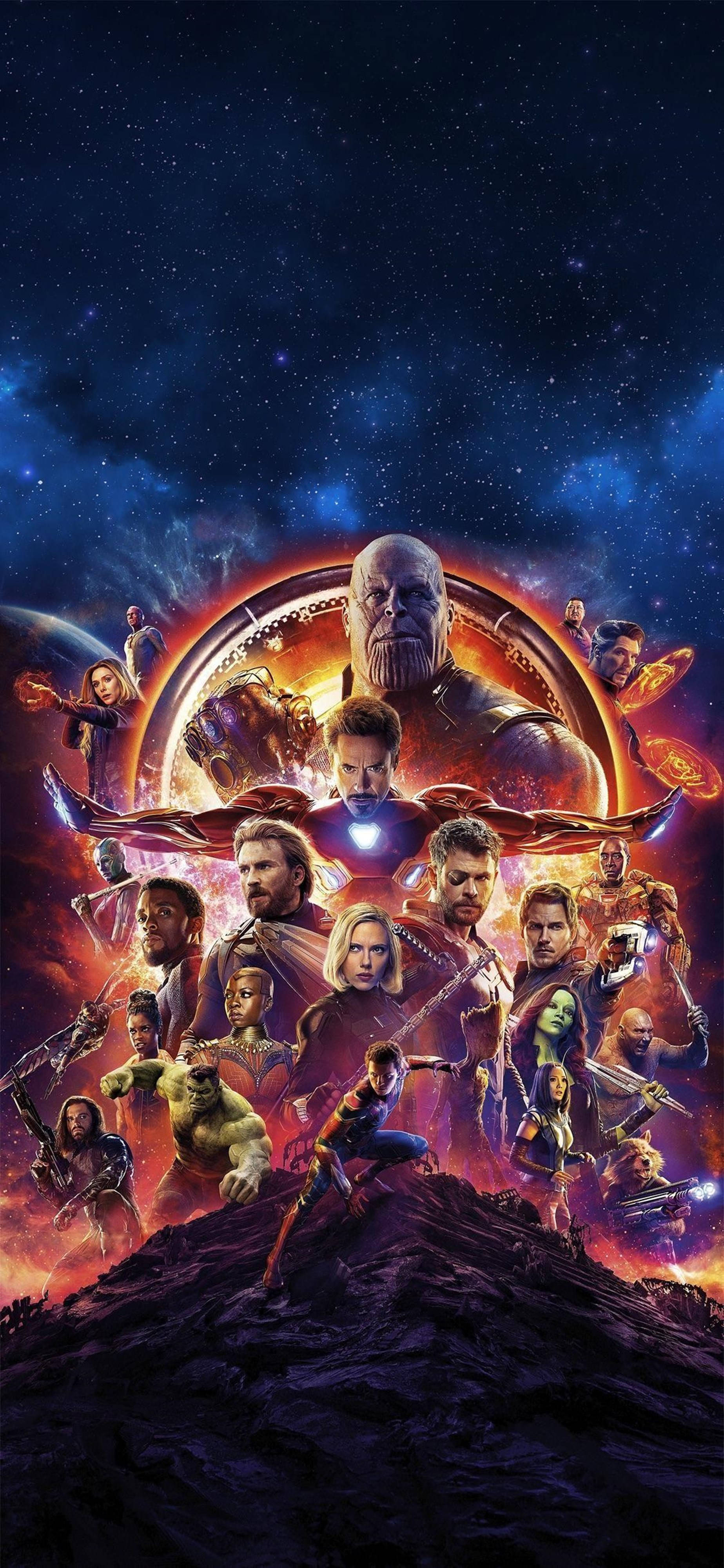 Marvel 4K Telefon Avengers Infinity War i rummet Wallpapers
