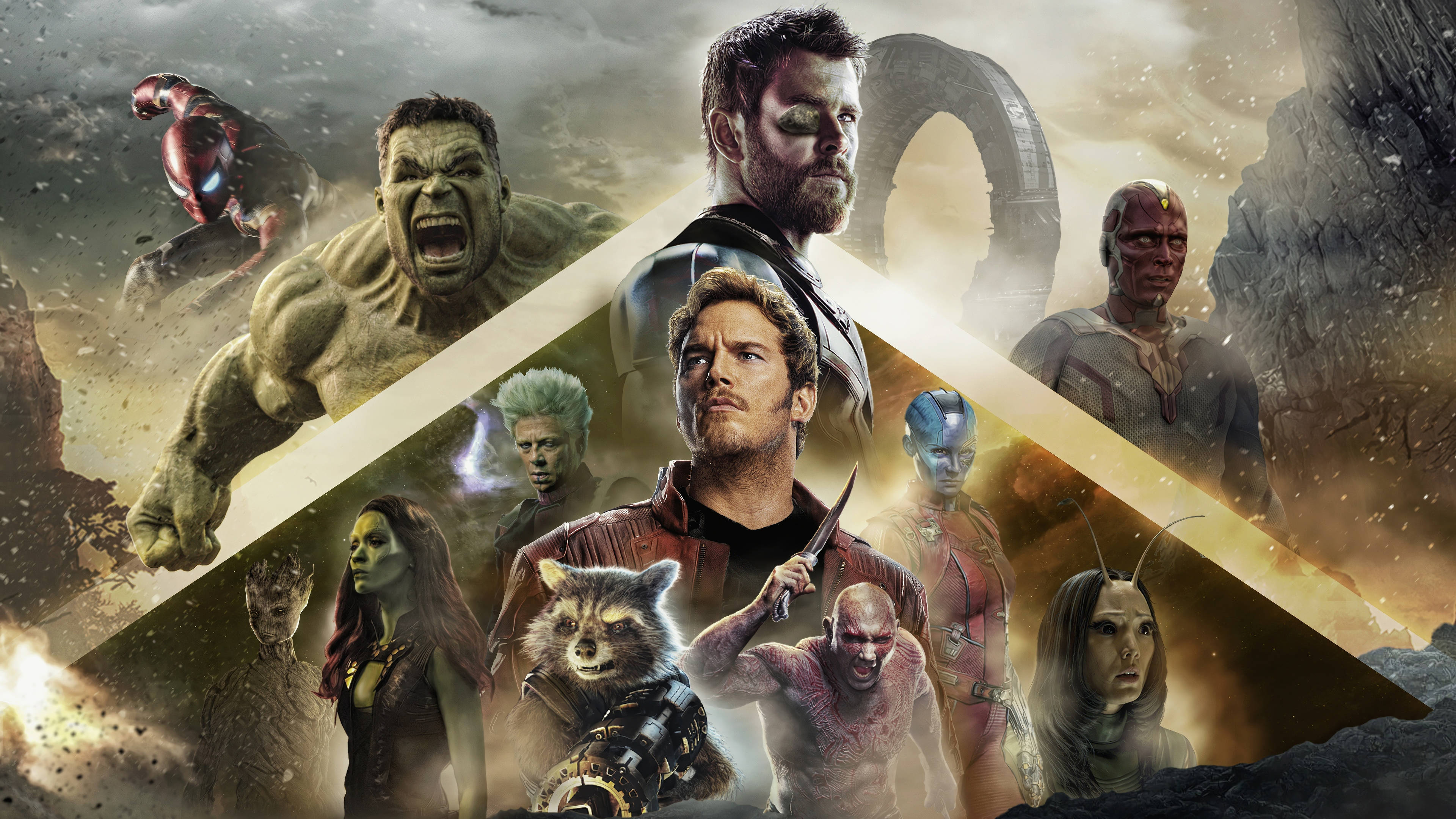 Marvel skrivebordsmontage 2 Wallpapers