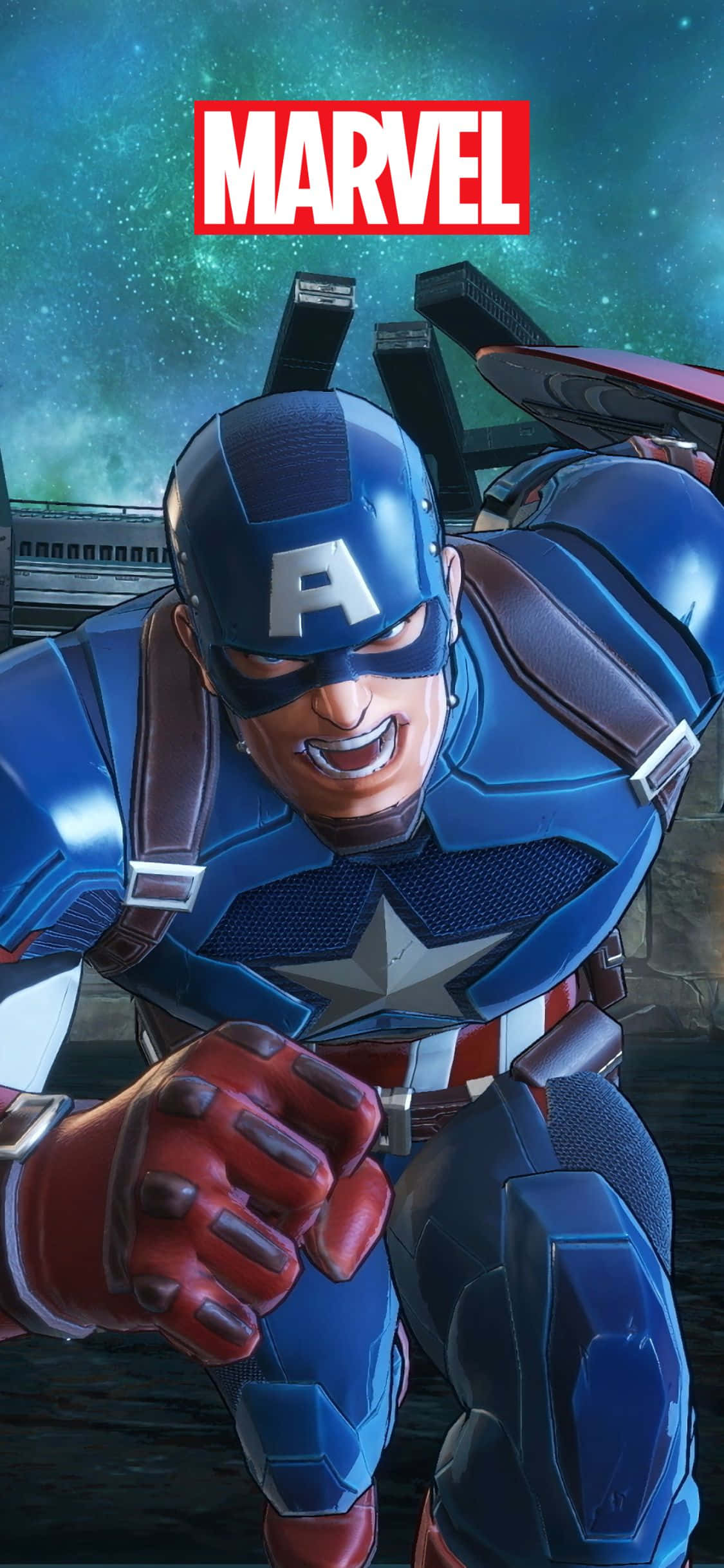 Marvel Ultimate Alliance 3 Captain America iPhone XS Marvel-baggrund Wallpapers