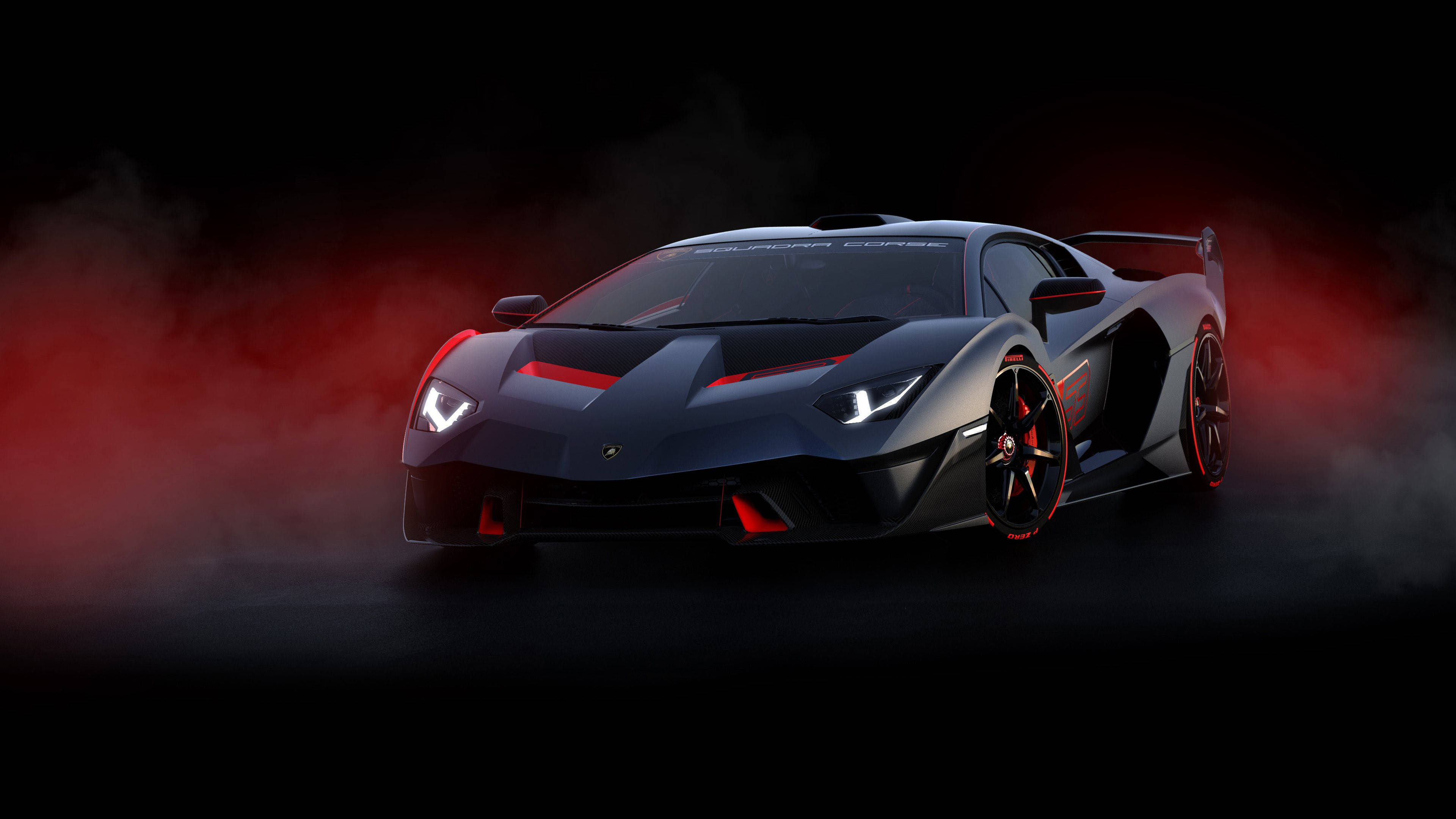 Mat sort Lamborghini 4K Wallpapers