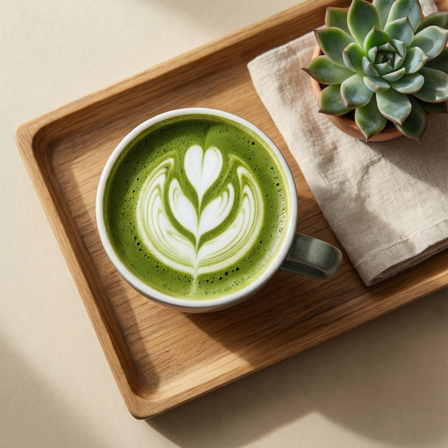 Matcha Moment Flatlay Wallpapers