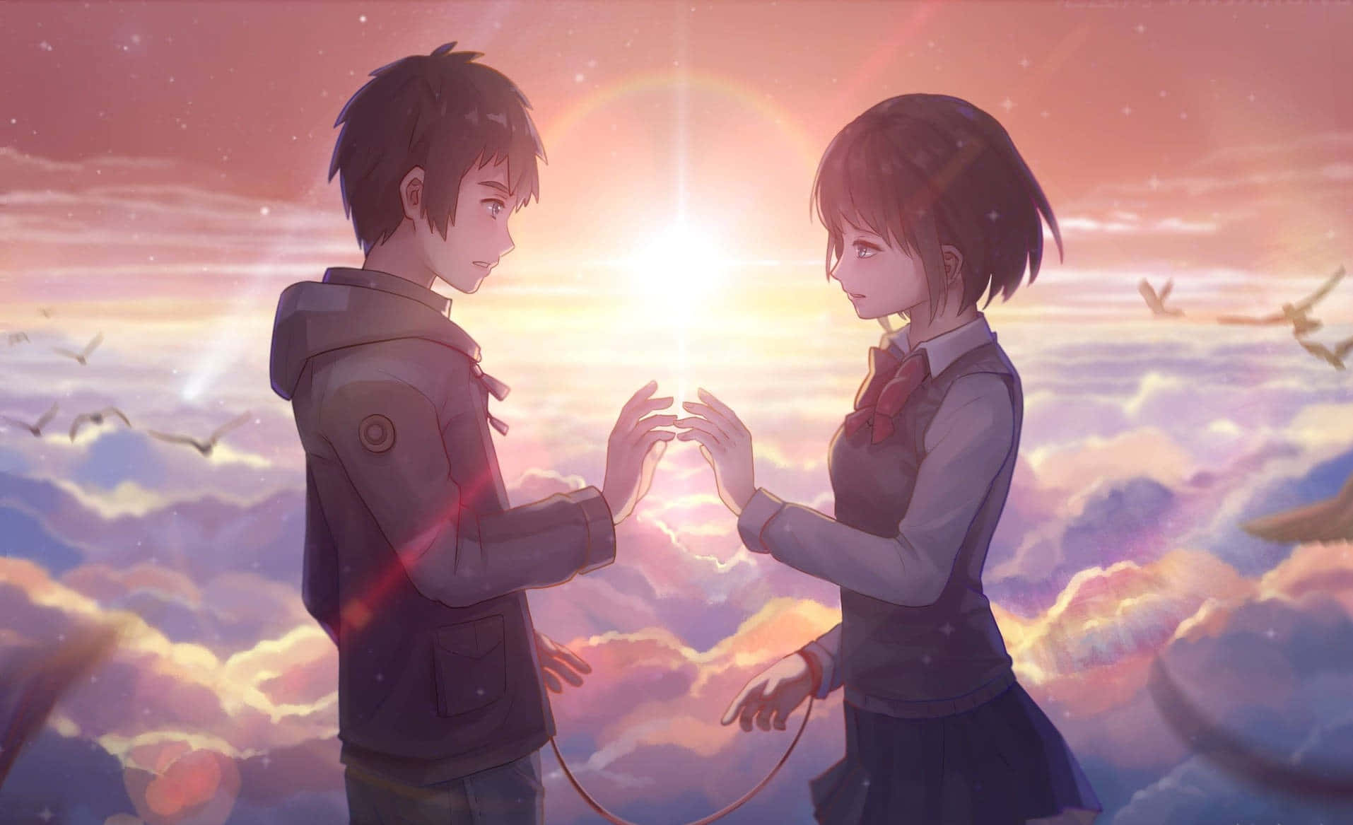 Matchende Anime Your Name Skumring Wallpapers