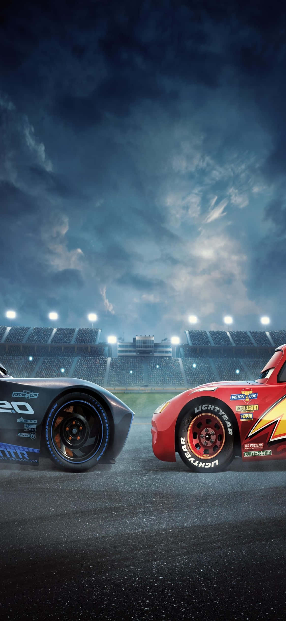 McQueen og Jackson Storm iPhone X Baggrund fra Biler Wallpapers