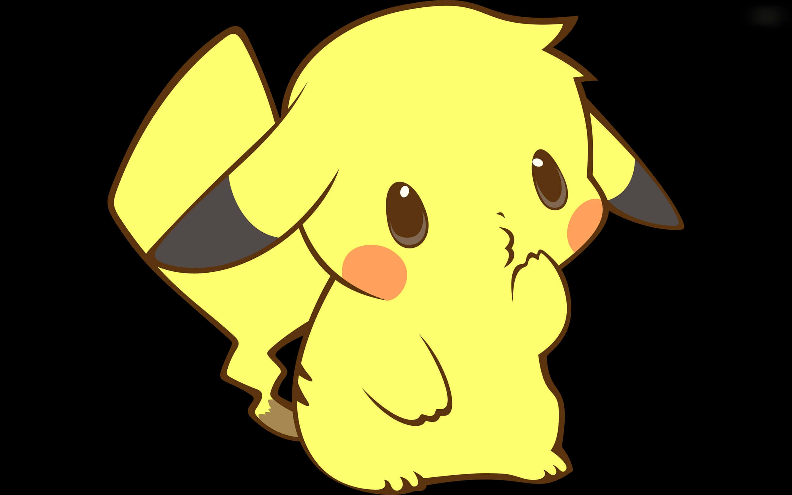 Med sin karakteristiske stribede hale ser denne Pikachu ud til at være klar til et eventyr! Wallpapers