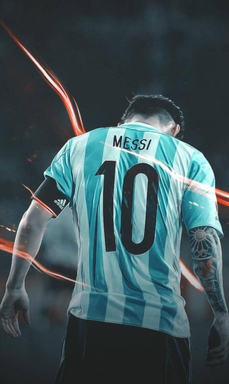 Messi Argentina orange lys Wallpapers