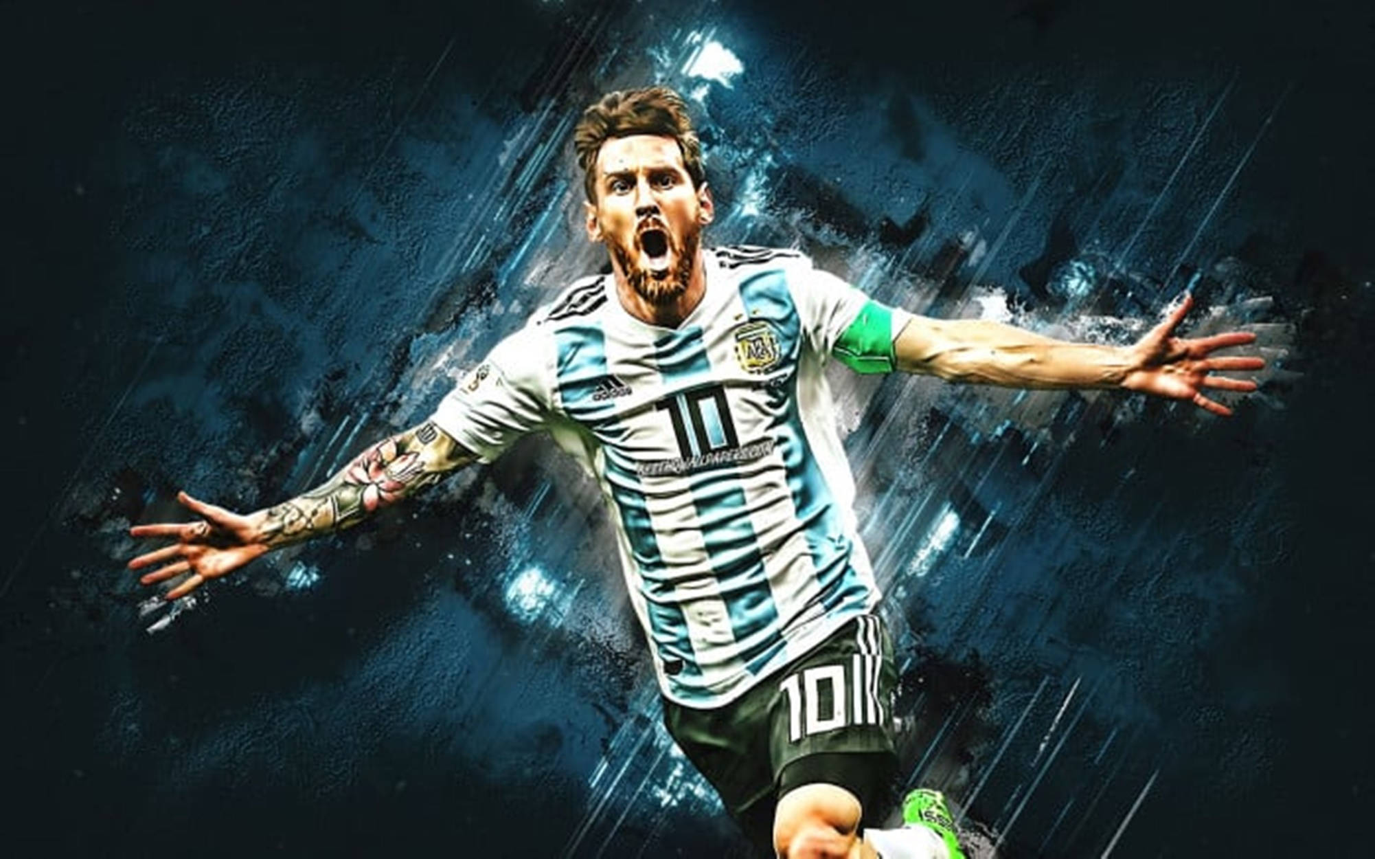 Messi Argentina Aestetisk Blå Wallpapers