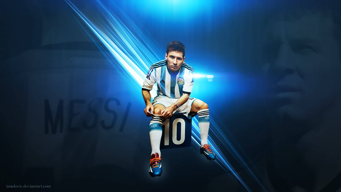Messi sidder på 10 Wallpapers