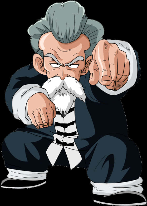 Mester Roshi peger på Dragon Ball Wallpapers