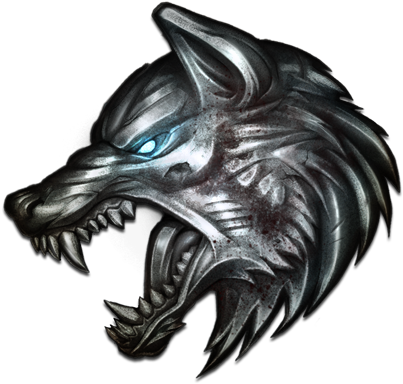 Metallisk ulvelogo design Wallpapers