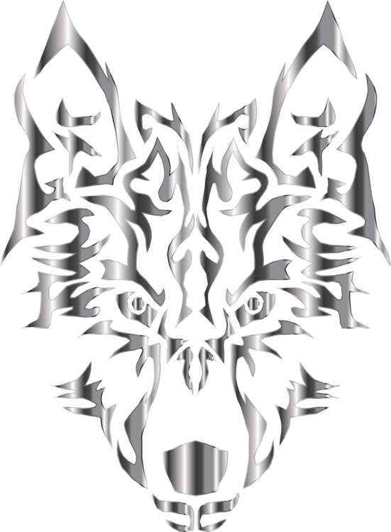 Metallisk ulvelogo-design Wallpapers