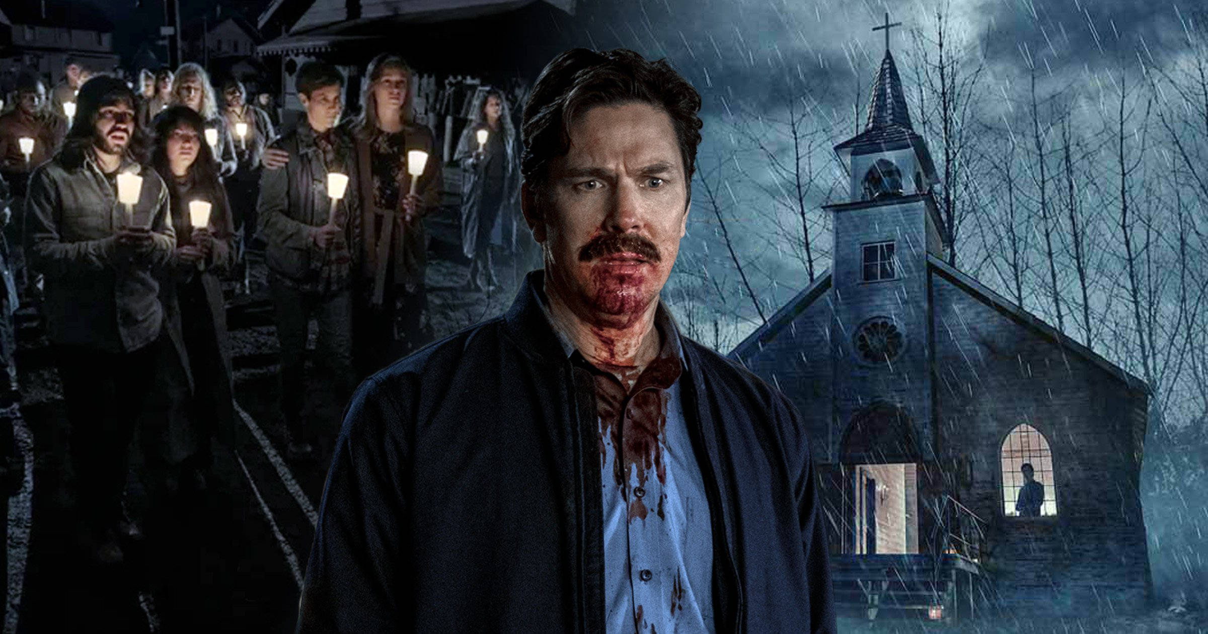 Michael Trucco, en hovedkarakter i TV-serien Midnight Mass Wallpapers