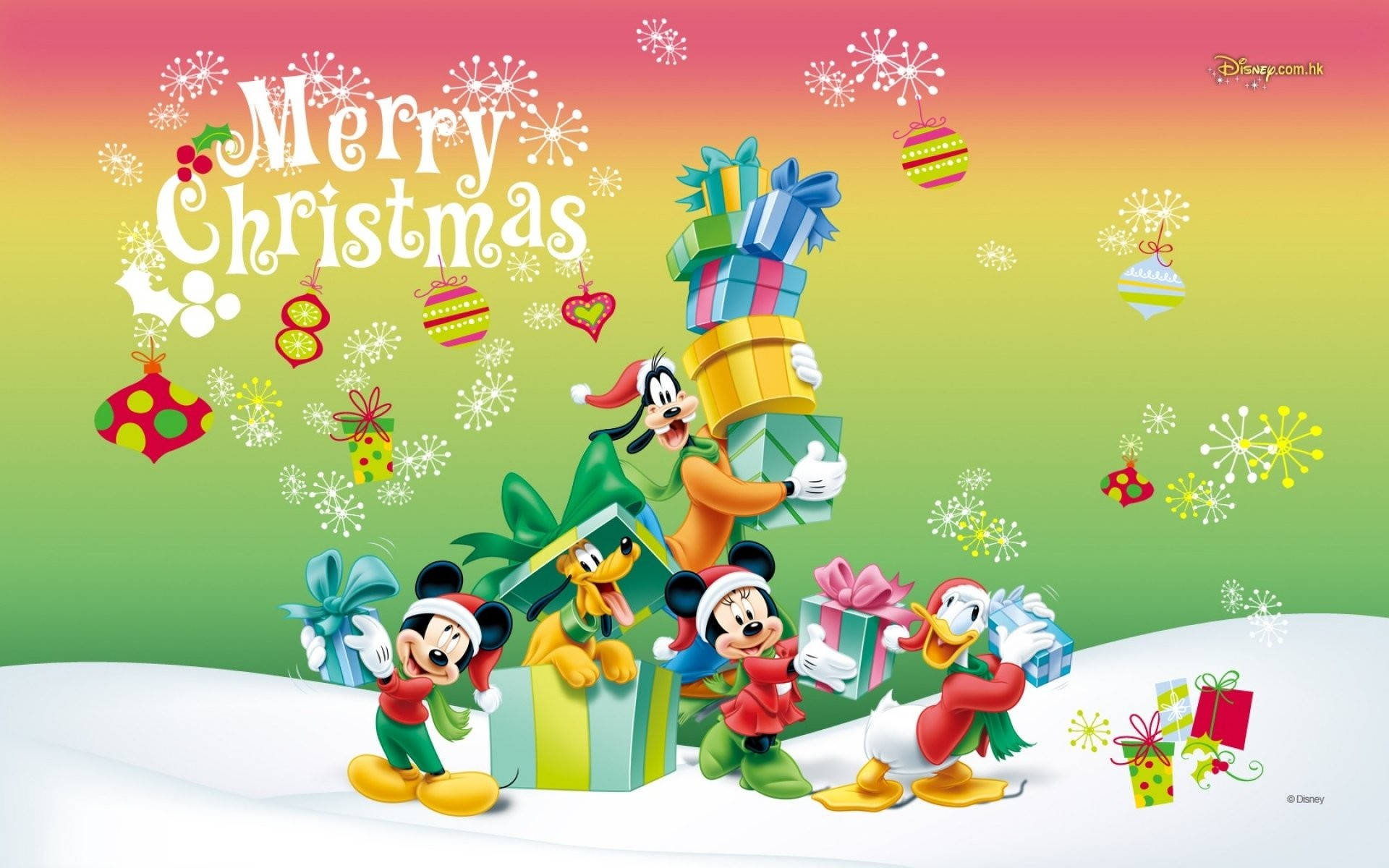 Mickey Mouse Disney Julehilsen Wallpapers