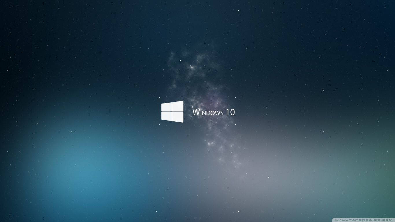 Microsofts Windows 10-logo i en blå baggrund Wallpapers
