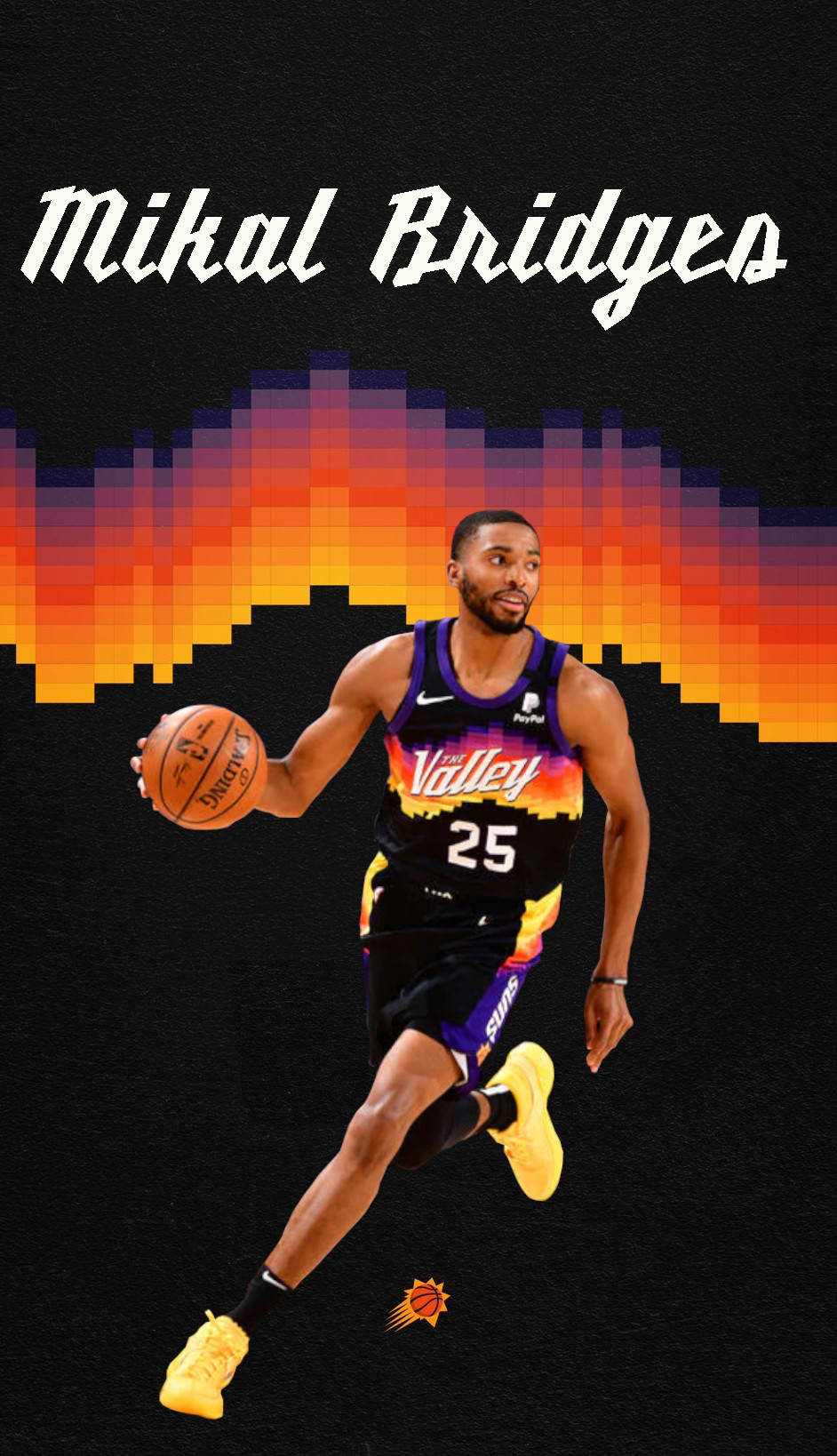 Mikal Bridges digitalt kunstværk Wallpapers