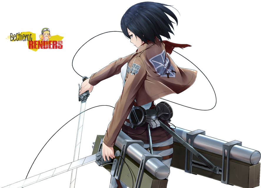 Mikasa Ackerman klar til kamp Wallpapers