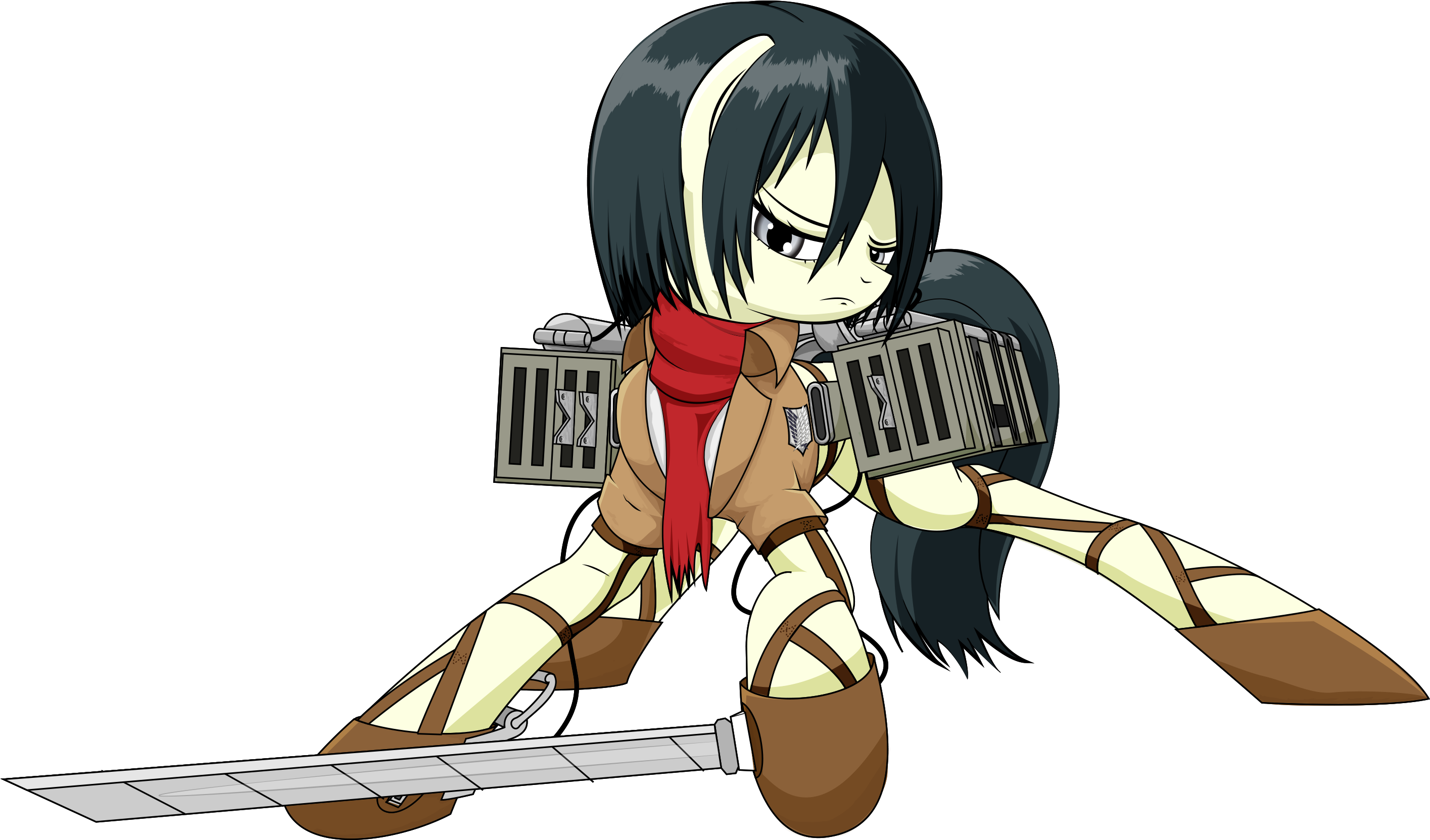 Mikasa Ackerman klar til kamp Wallpapers