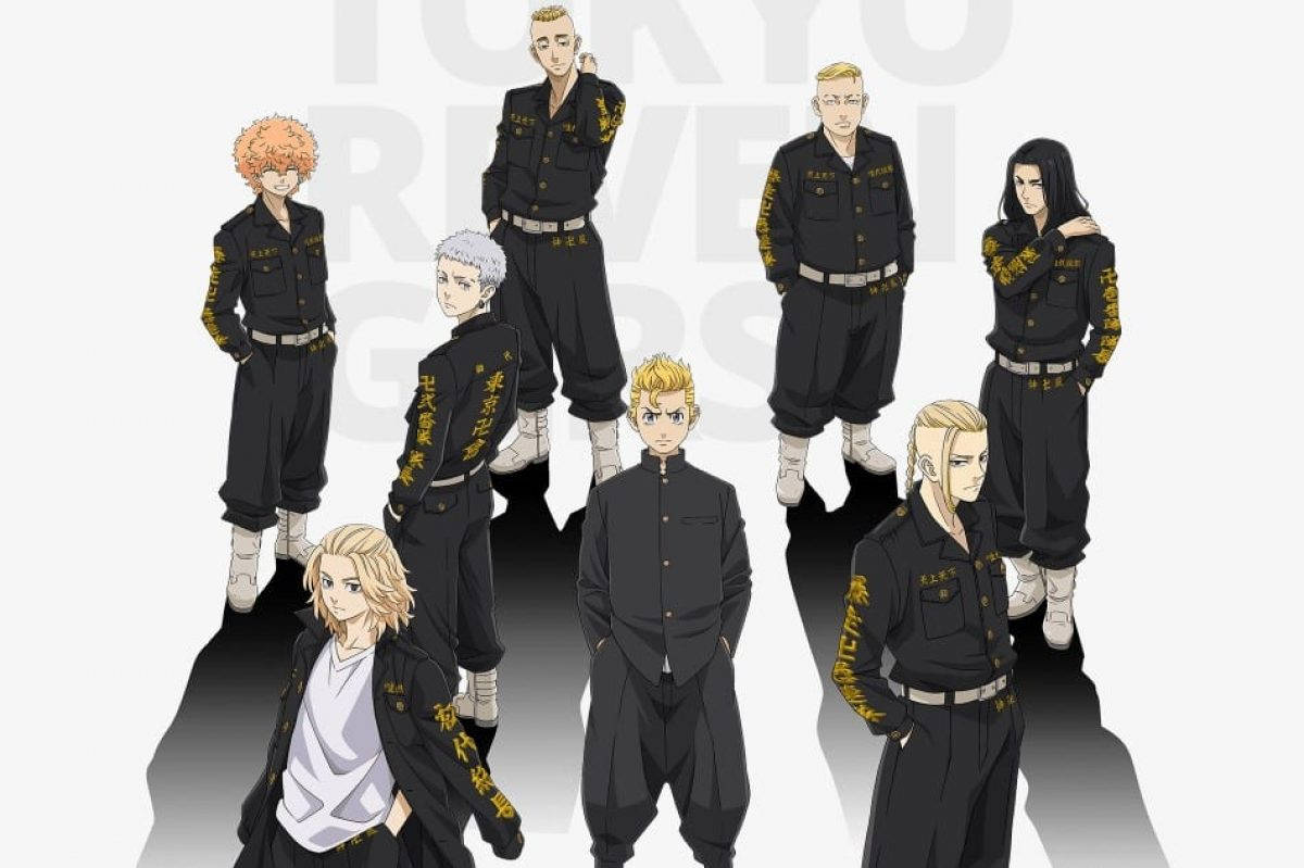 Mikey med Tokyo Revengers-holdet Wallpapers