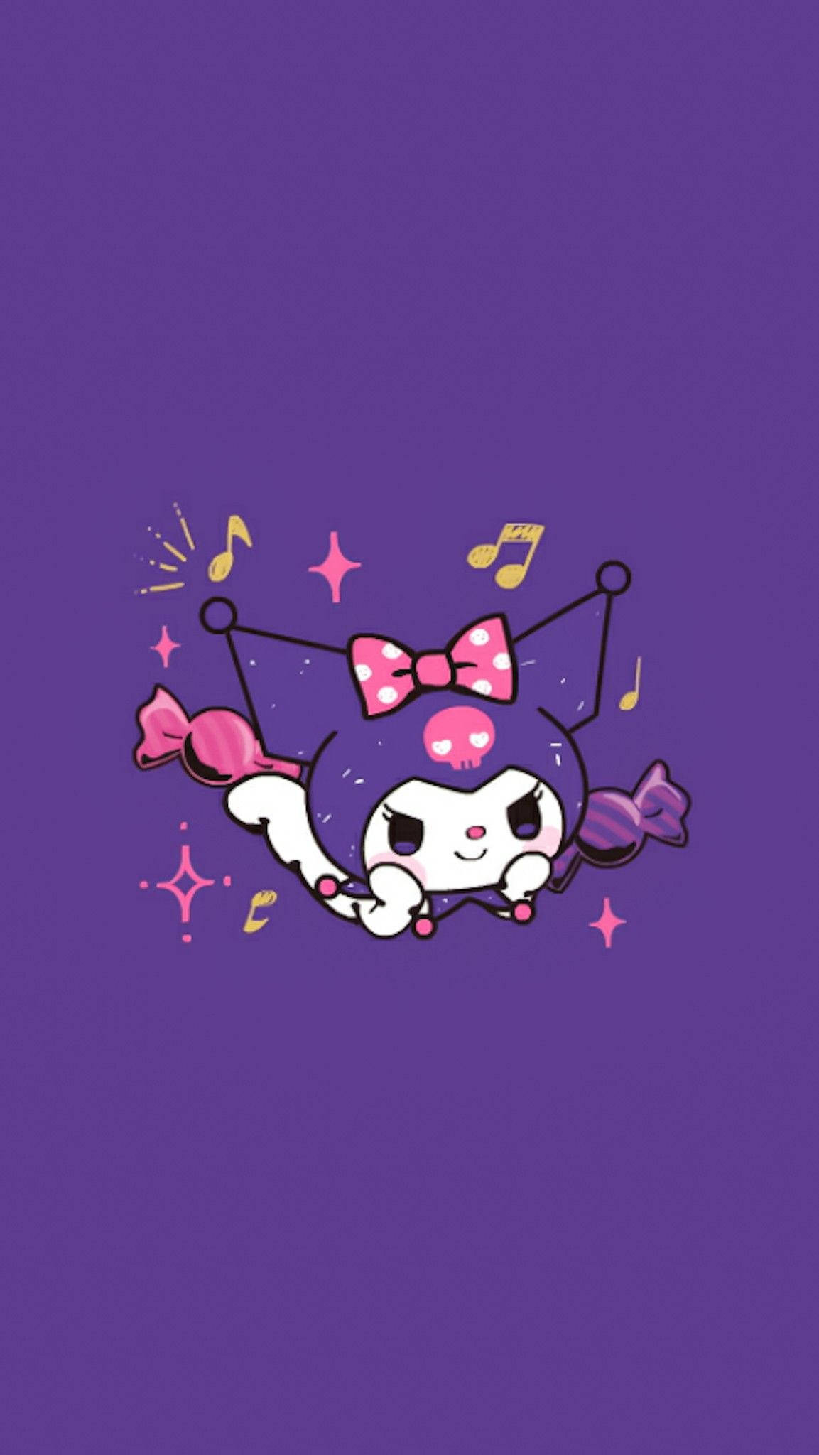 Min Melodys rival Kuromi violet Wallpapers