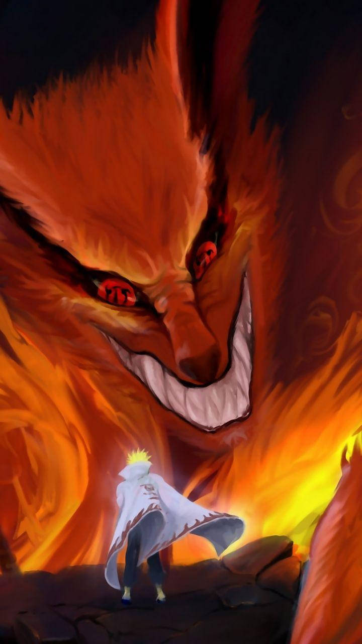 Minato og Kurama Naruto Telefon Wallpapers