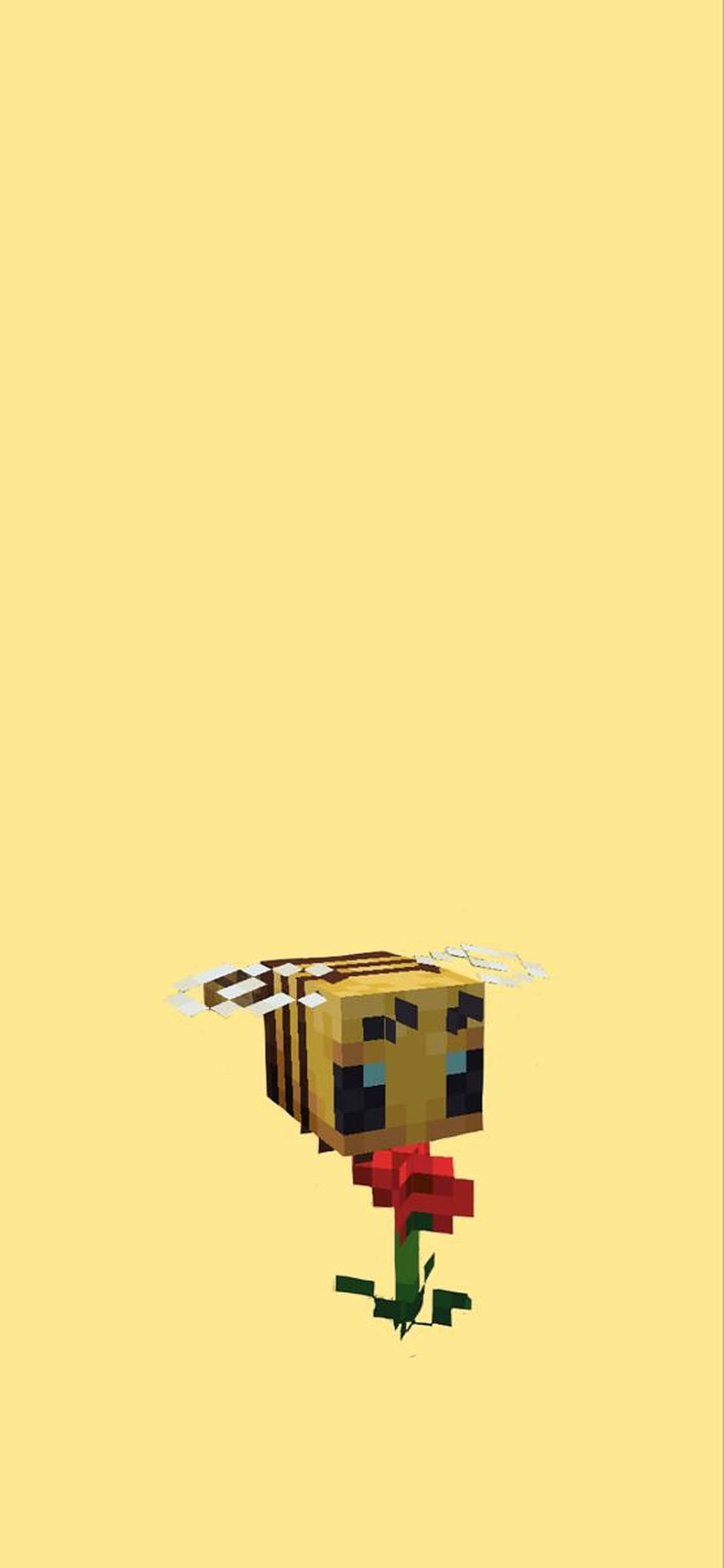Minecraft Bi med Blomst Wallpapers