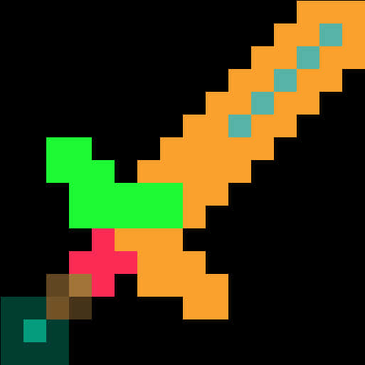 Minecraft_ Diamantsværd_ Pixel_ Kunst.PNG Wallpapers