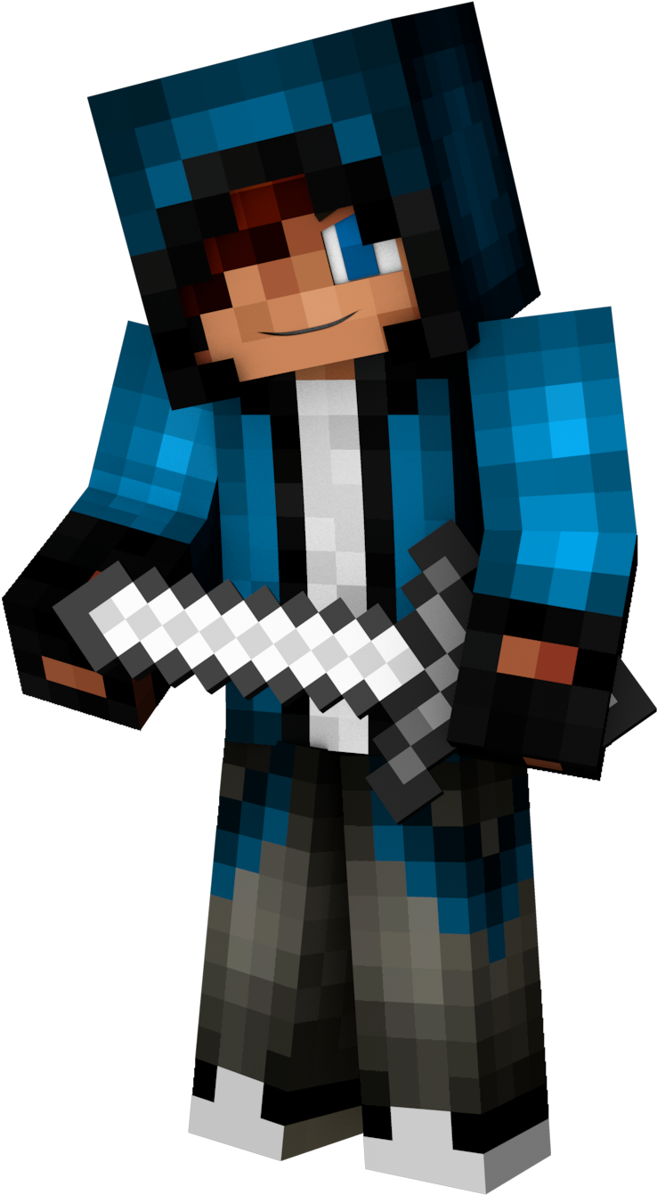 Minecraft-figur med sværd Wallpapers