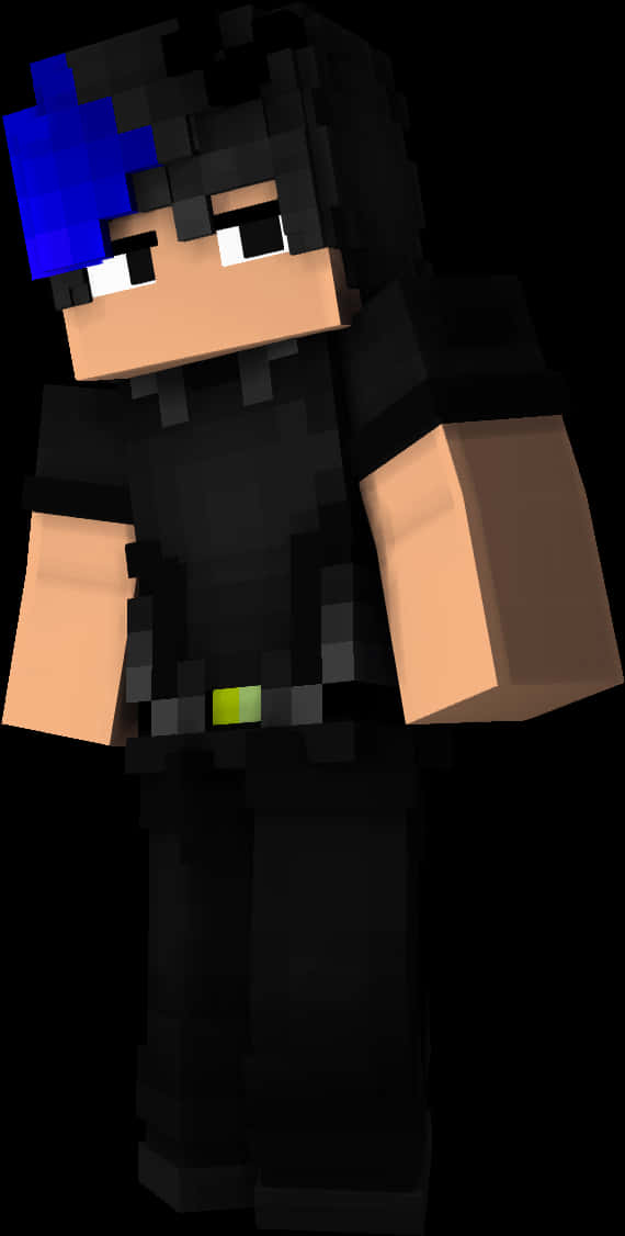 Minecraft-figur med blåt hår Wallpapers