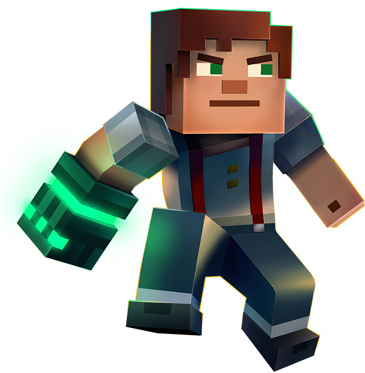 Minecraft-figur med grøn glød Wallpapers