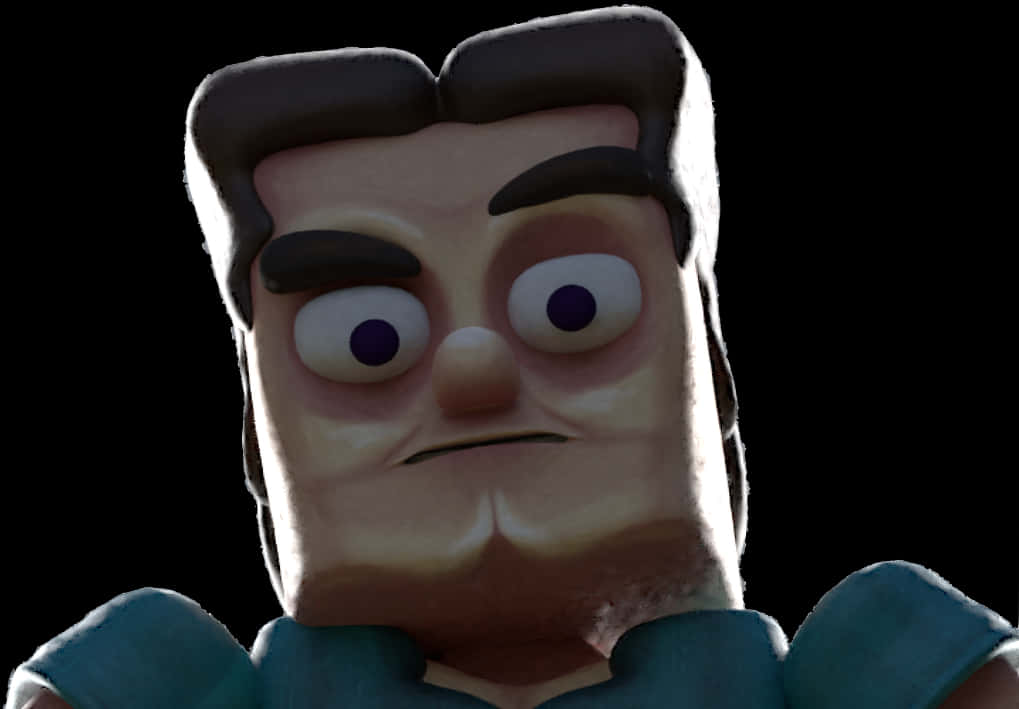 Minecraft-figur i nærbillede Wallpapers