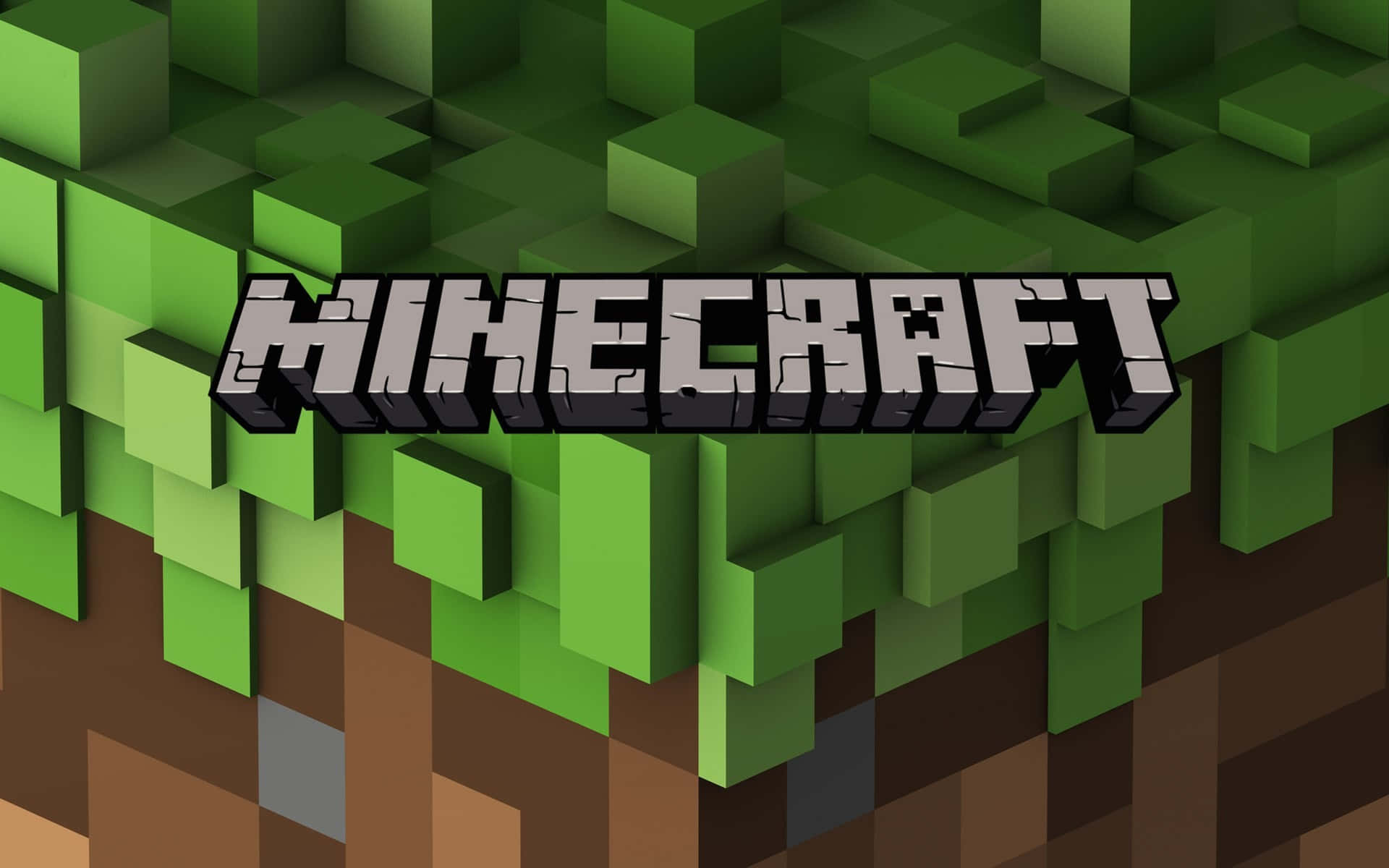 Minecraft Logo Pixel Græs Billede Wallpapers