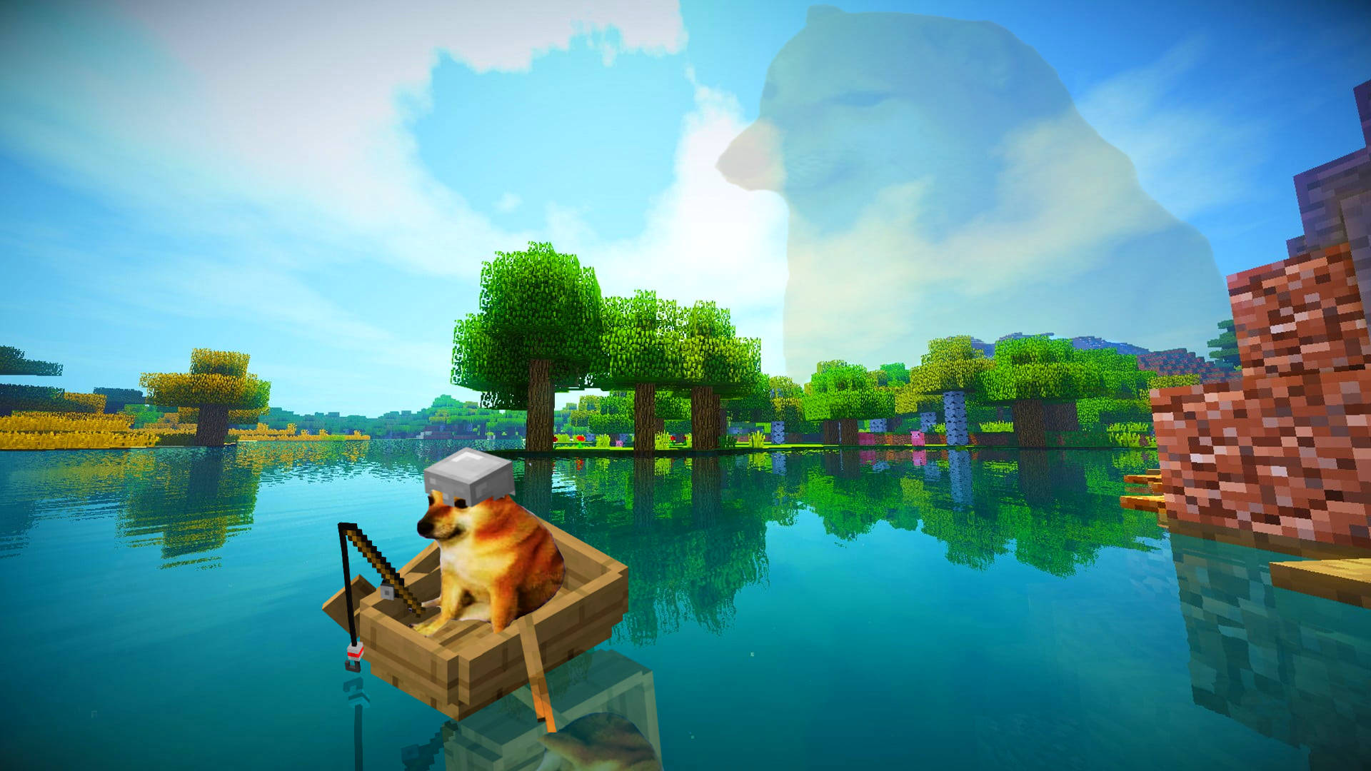 Minecraft PC Cheems Fiskeri Wallpapers